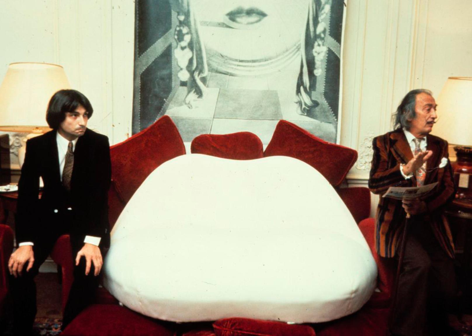 Surrealistisches Sofa „Salivasofa“ mit roten Lippen, Prototyp 10