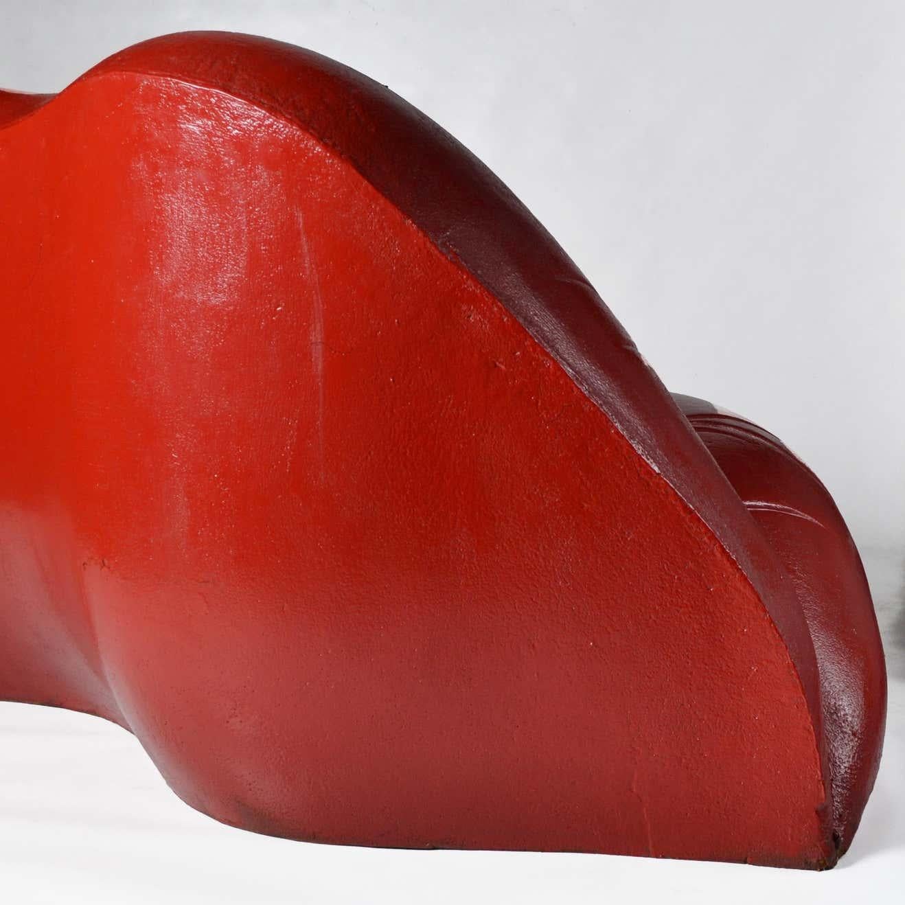 Salvador Dali Surrealist 'Salivasofa' Einzigartiger Prototyp Rote Lips Sofa (Moderne) im Angebot