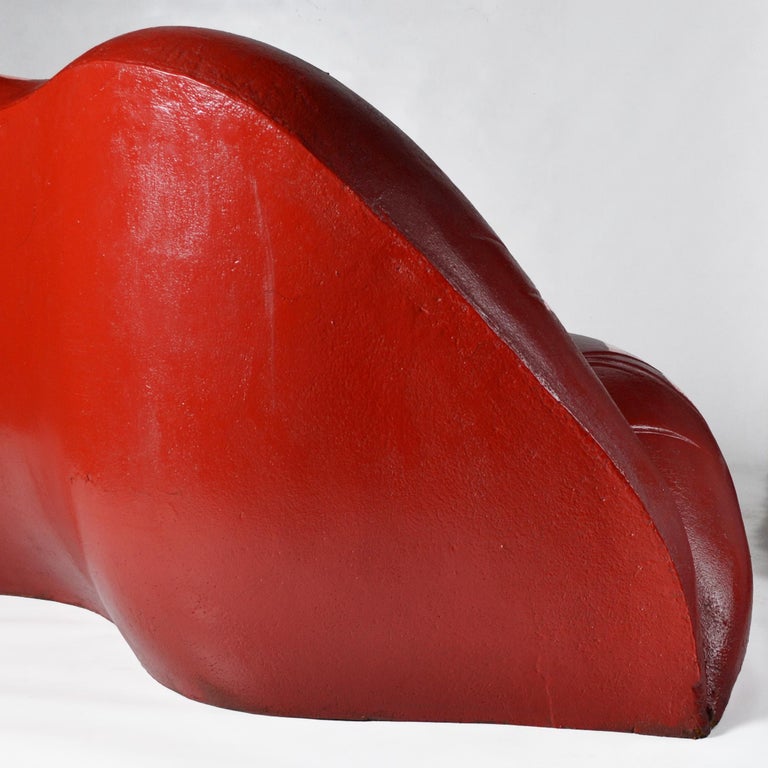 Salvador Dali Surrealist 'Salivasofa' Unique Prototype Red Lips Sofa In Fair Condition In Barcelona, Barcelona