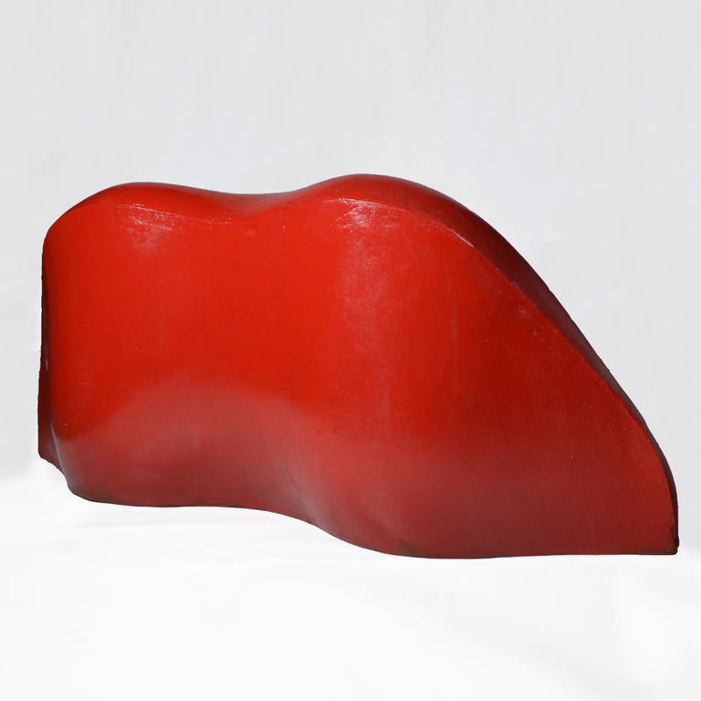 Late 20th Century Salvador Dali Surrealist 'Salivasofa' Unique Prototype Red Lips Sofa