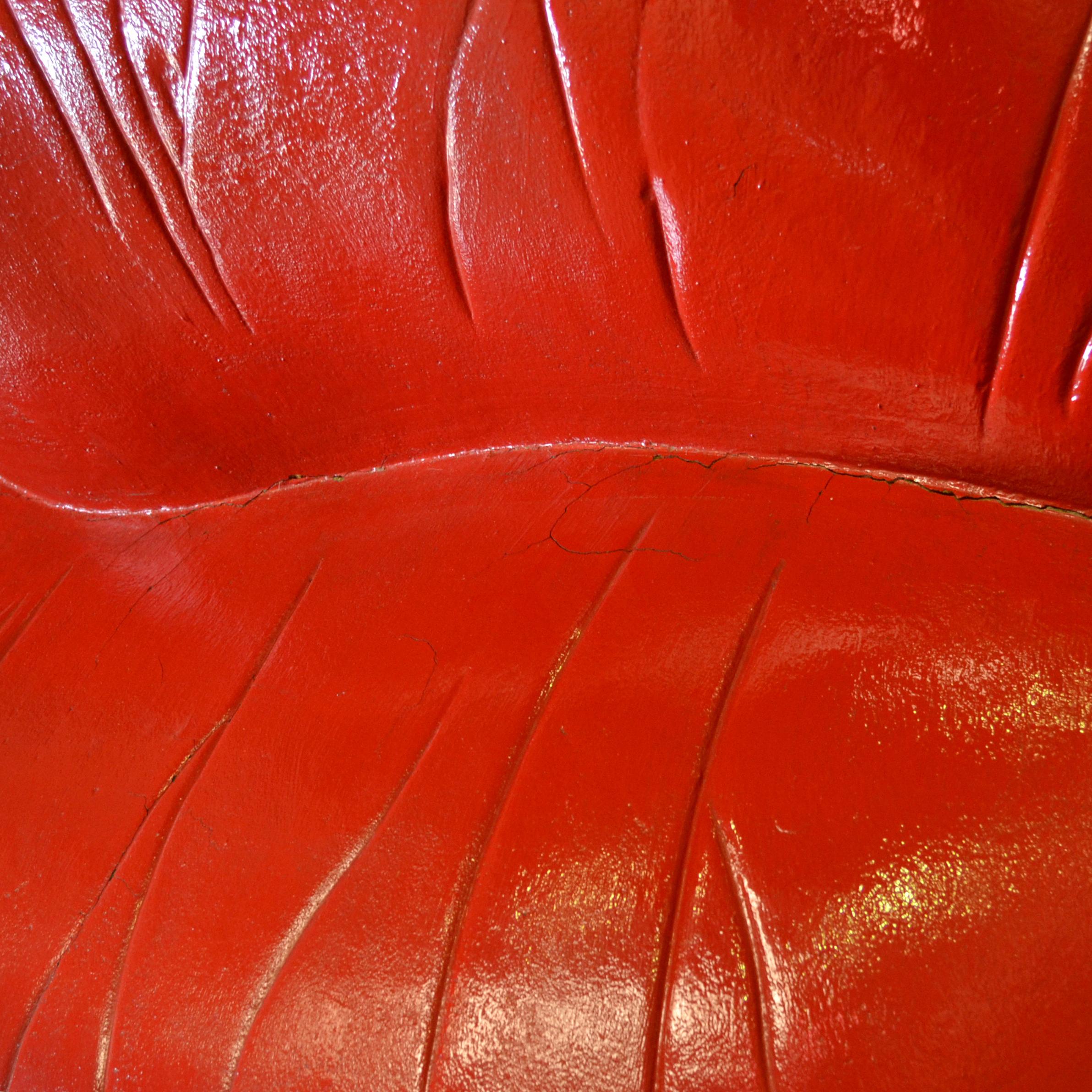 Spanish Salvador Dali Surrealist 'Salivasofa' Unique Prototype Red Lips Sofa