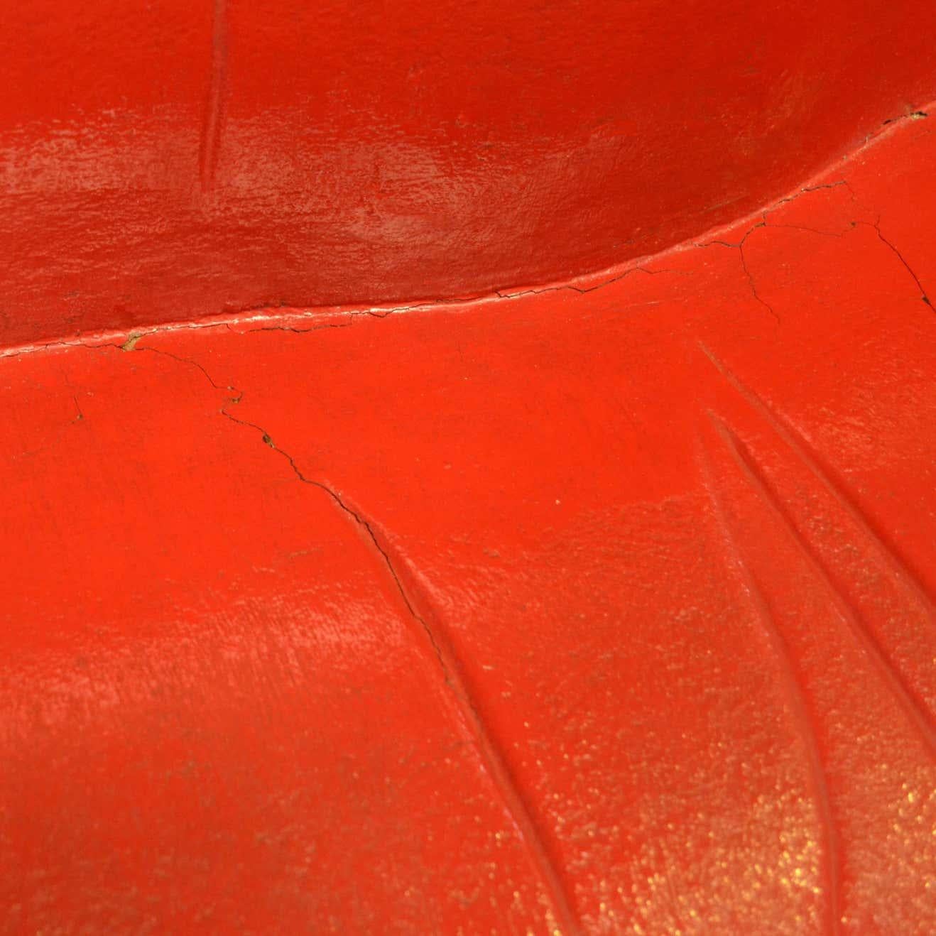 Late 20th Century Salvador Dali Surrealist 'Salivasofa' Unique Prototype Red Lips Sofa For Sale
