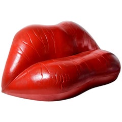 Surrealistisches Sofa „Salivasofa“ mit roten Lippen, Prototyp
