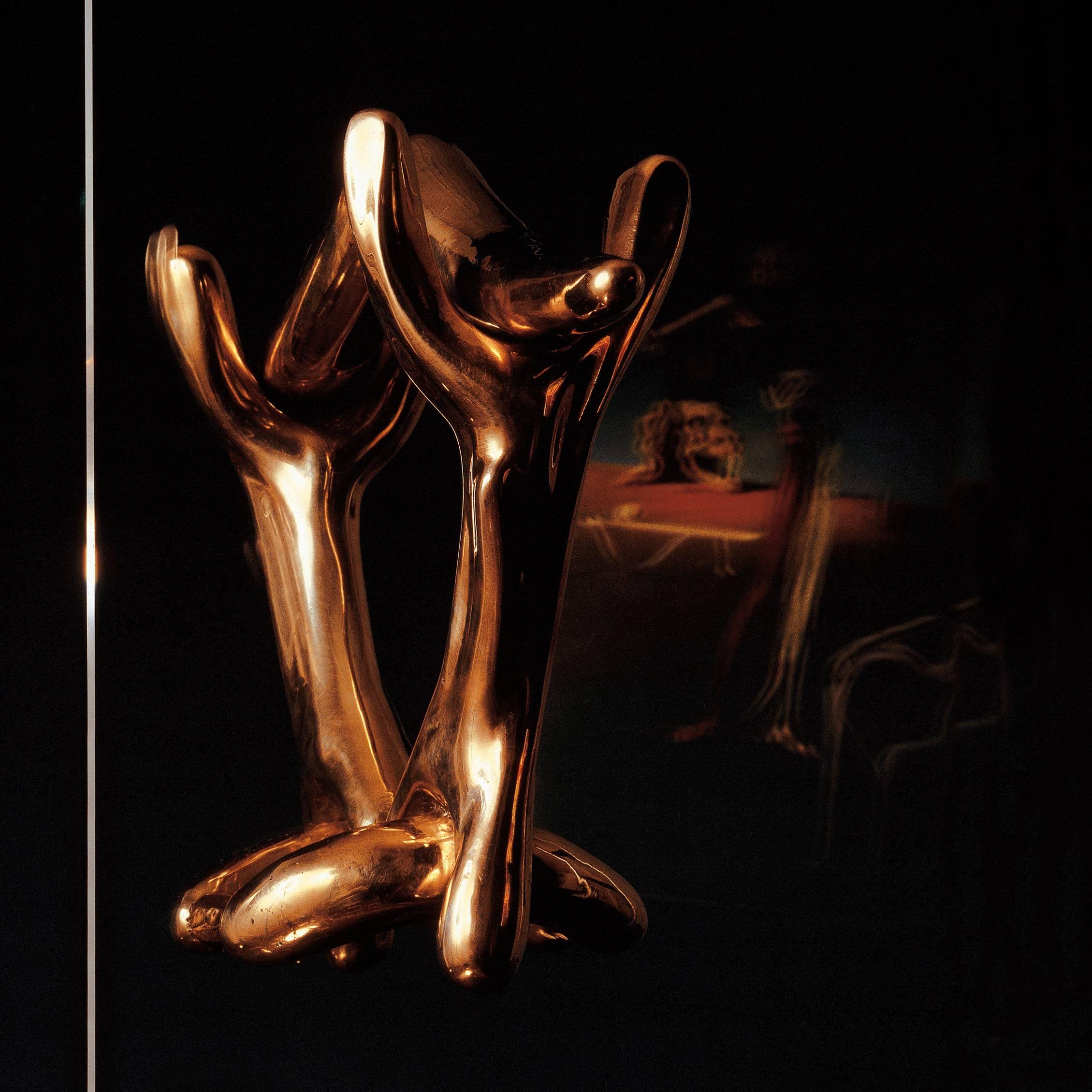 Contemporary Salvador Dali Surrealist Sculptural Bronze Rinocerontico Double Knob