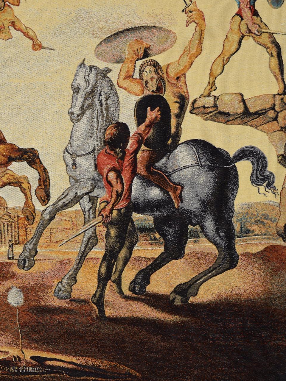Tapisserie de Salvador Dali:: Bataille autour d'un pissenlit 2