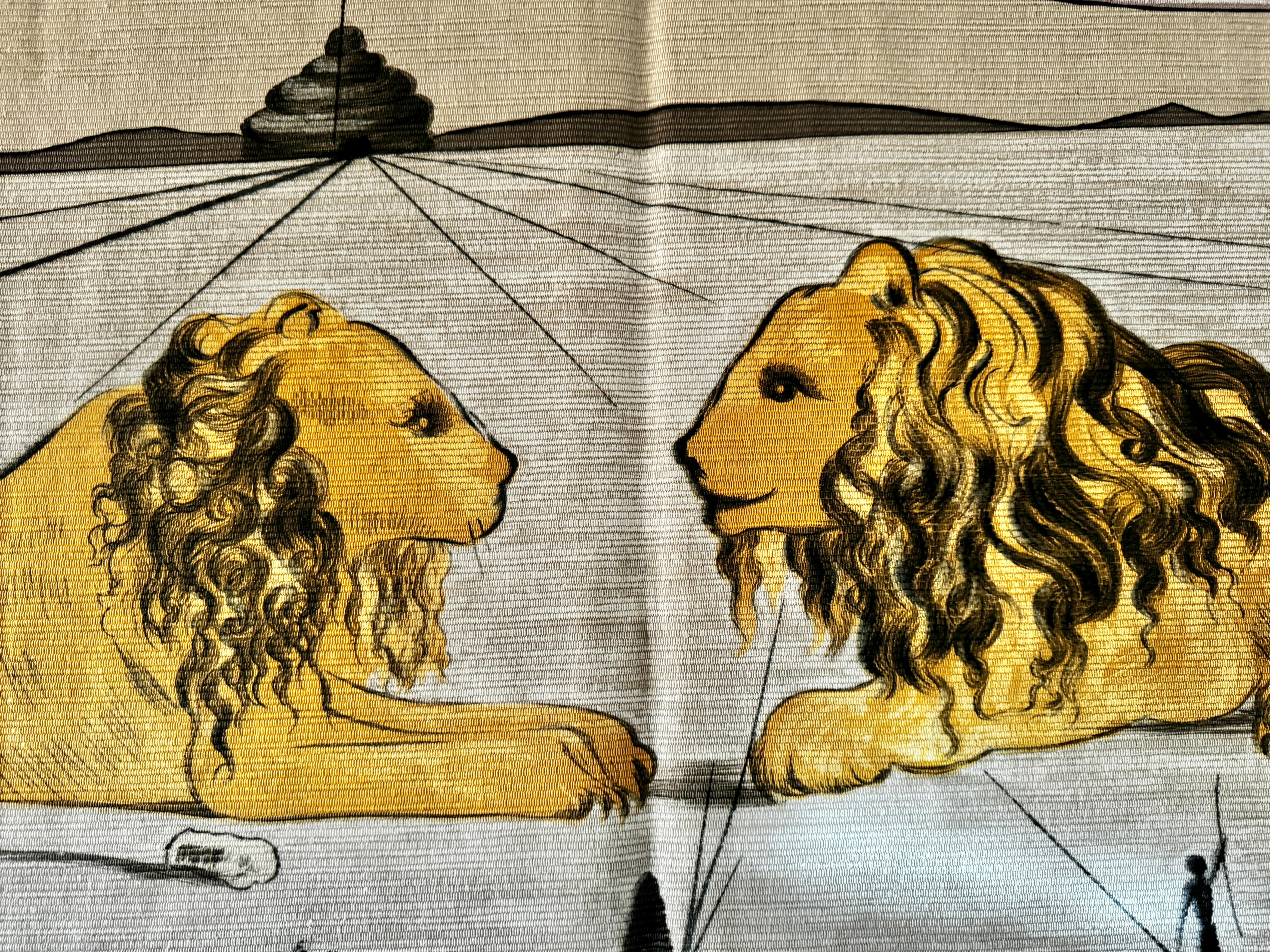 The Spanish artist’s extensive oeuvre not only includes watercolors, drawings and sculptures but also tapestries; here a fine example from the limited edition ‘The Twelve Tribes of Israel’
The tapestry was created after an etching by Salvador Dalí