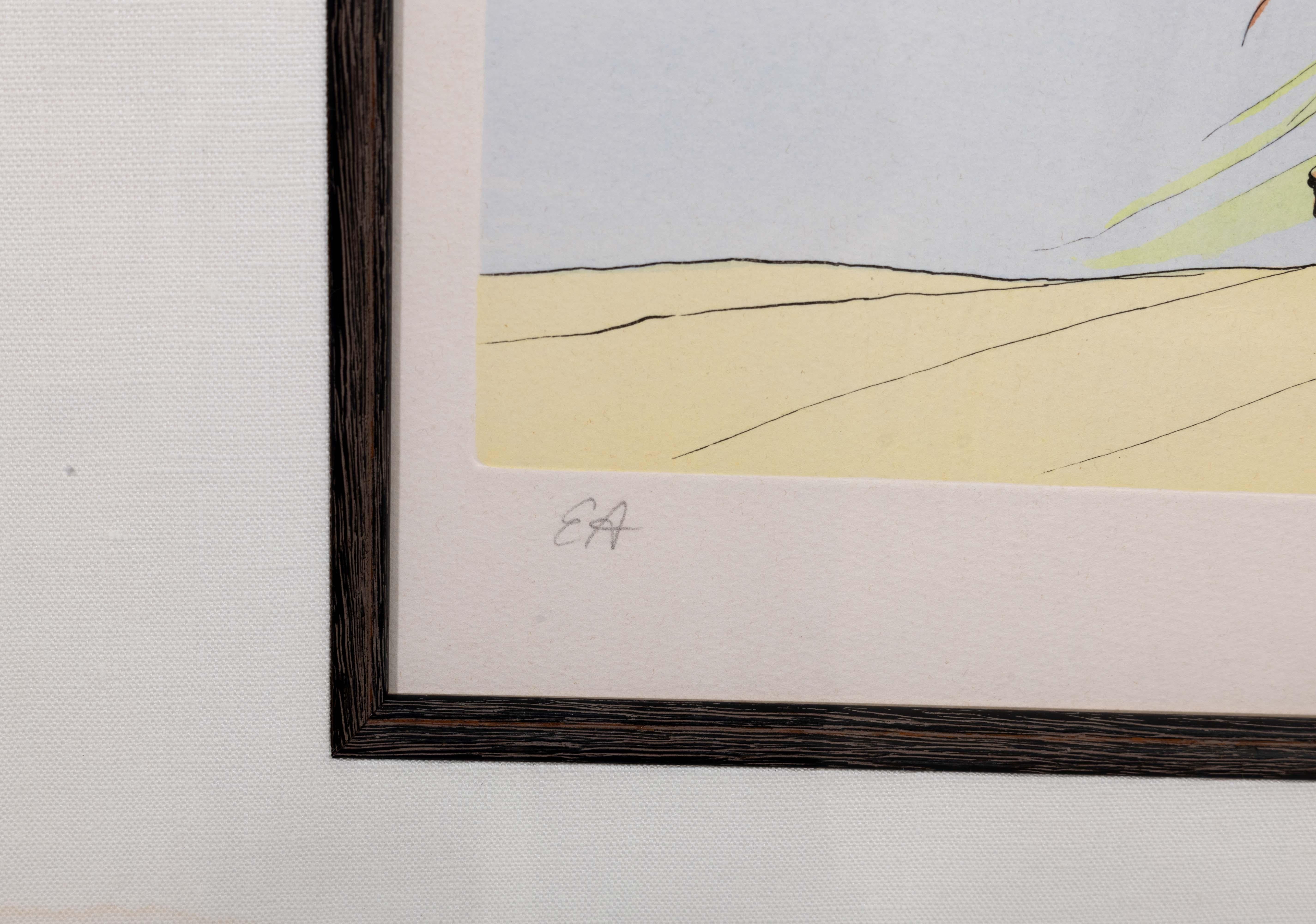 Salvador Dali Die elektrische Glühbirne signiert Kaltnadelradierung mit Schablone im Zustand „Gut“ im Angebot in Keego Harbor, MI