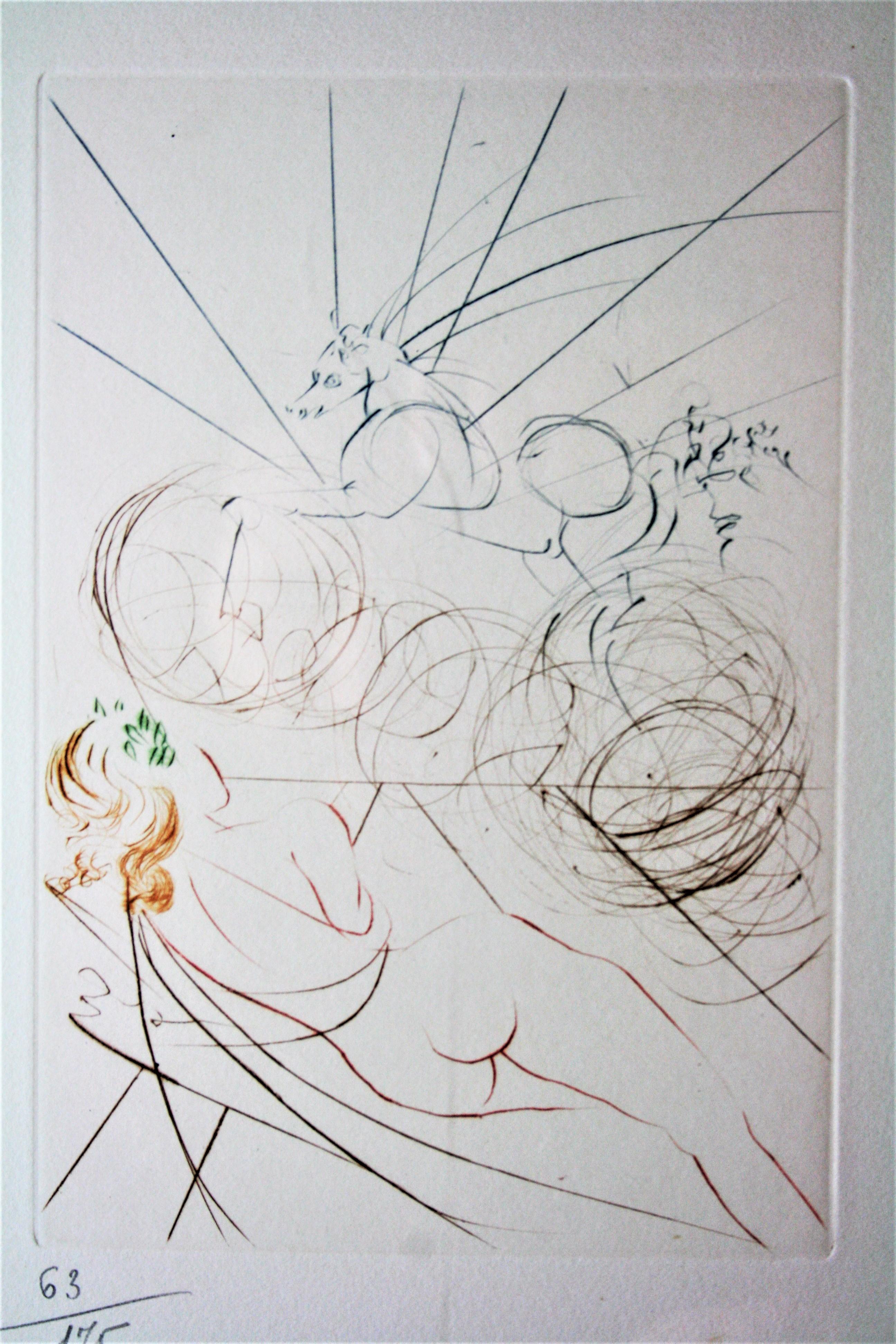 Spanish Salvador Dali « The Fantastic Ride » Lithograph Surrealist 20th Century For Sale