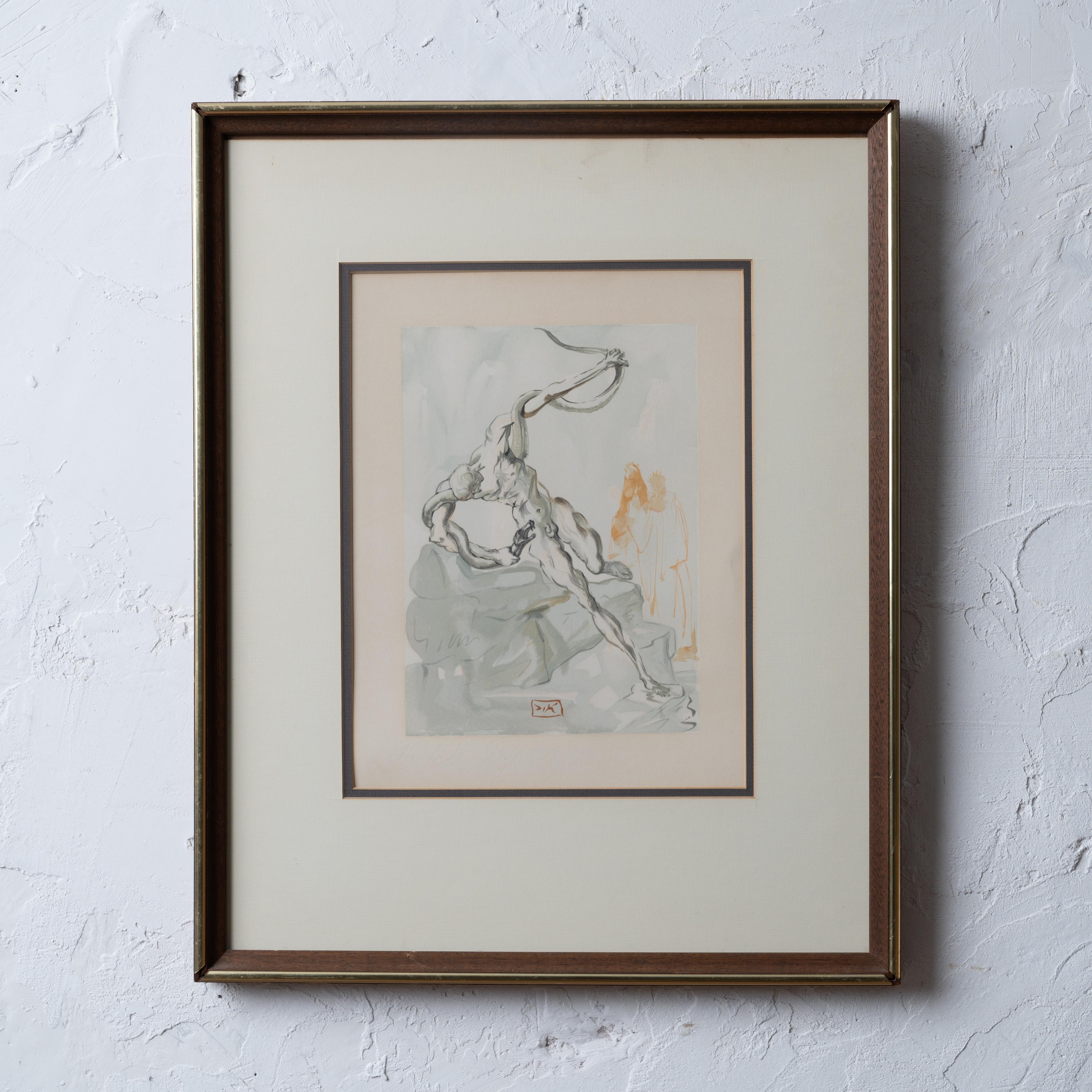 Salvador Dalí
(Espagne, 1904-1989)

Le châtiment de Vanni Fucci, vers 1960
lithographie

vue : 9 ½ par 12 ½ pouces
cadre : 17 ¼ par 21 ½ pouces


