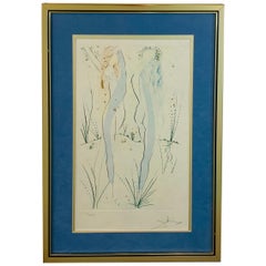 Salvador Dali "Two Nudes" of Song Solomon Etching Signed and Numbered