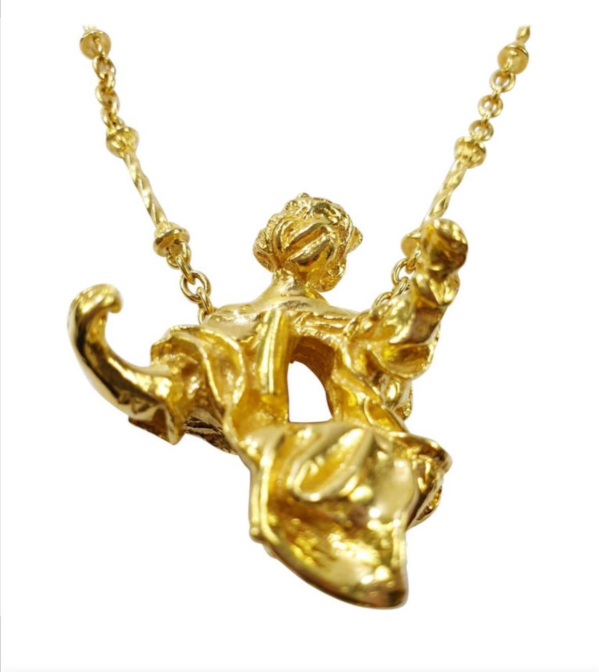 Women's or Men's Salvador Dalí
Gold Madonna de Port Lligat Pendant Necklace For Sale