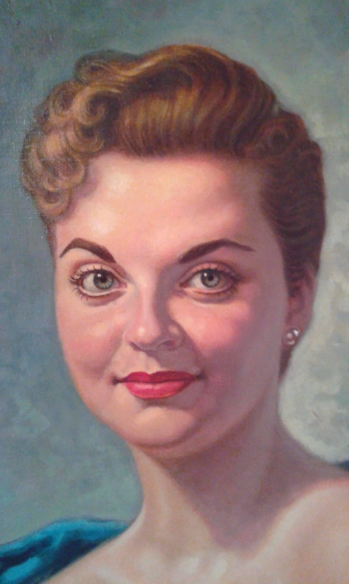 Portrait de Marian Virginia Schuster - Artiste surréaliste - Modernisme américain Painting par Salvador De Regil