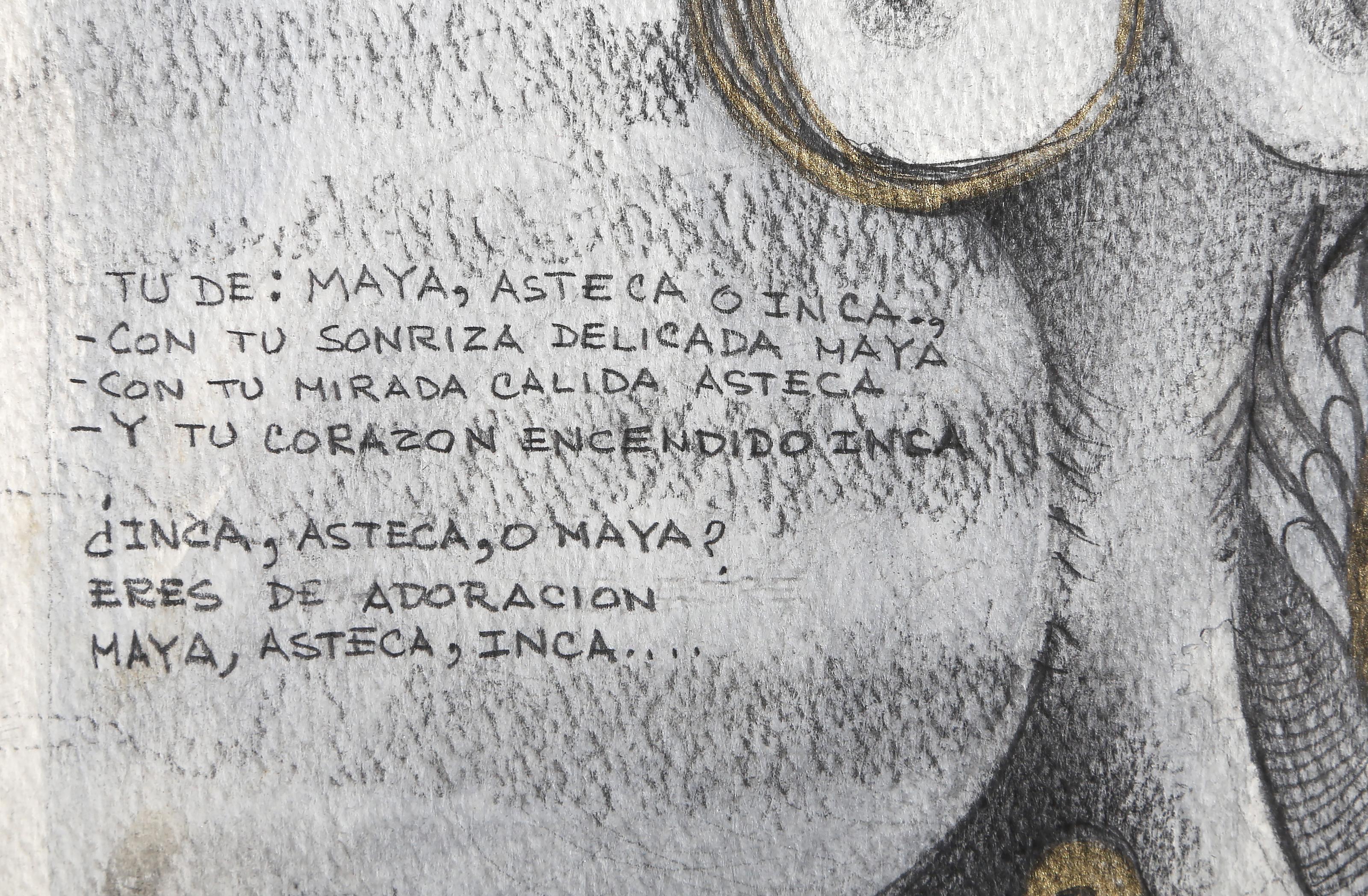 Mujer sentada, Técnica mixta sobre papel de Salvador Gonzales Escalona en venta 2