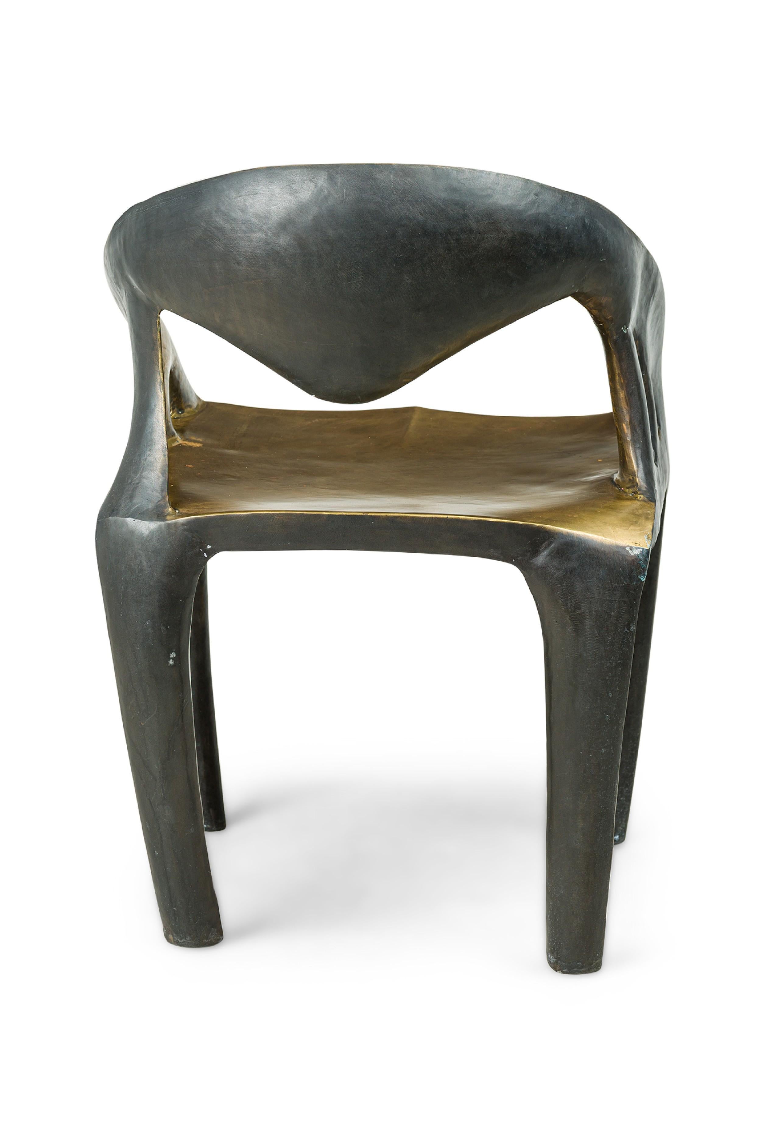 Contemporary Salvador Hand-Forged Bronze Side Chair by Newel Modern For Sale