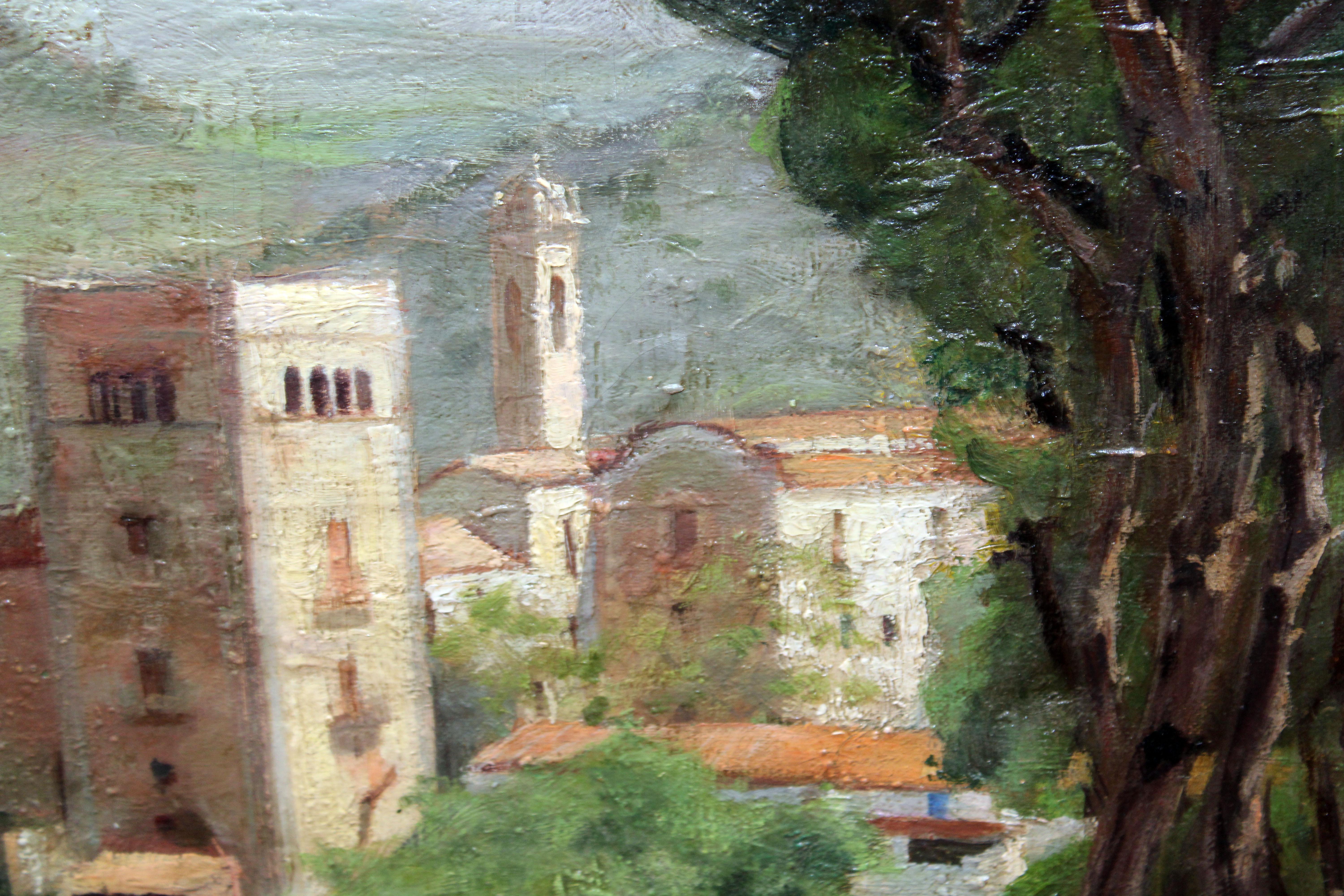 Óleo sobre tela - Paisaje - Brown Landscape Painting by Salvador Martorell i Oller (1895-1968)