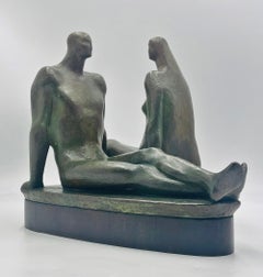 Salvador Soto Tovar “Pareja” Bronze Sculpture, Signed & Dated 1965 Mexican Art