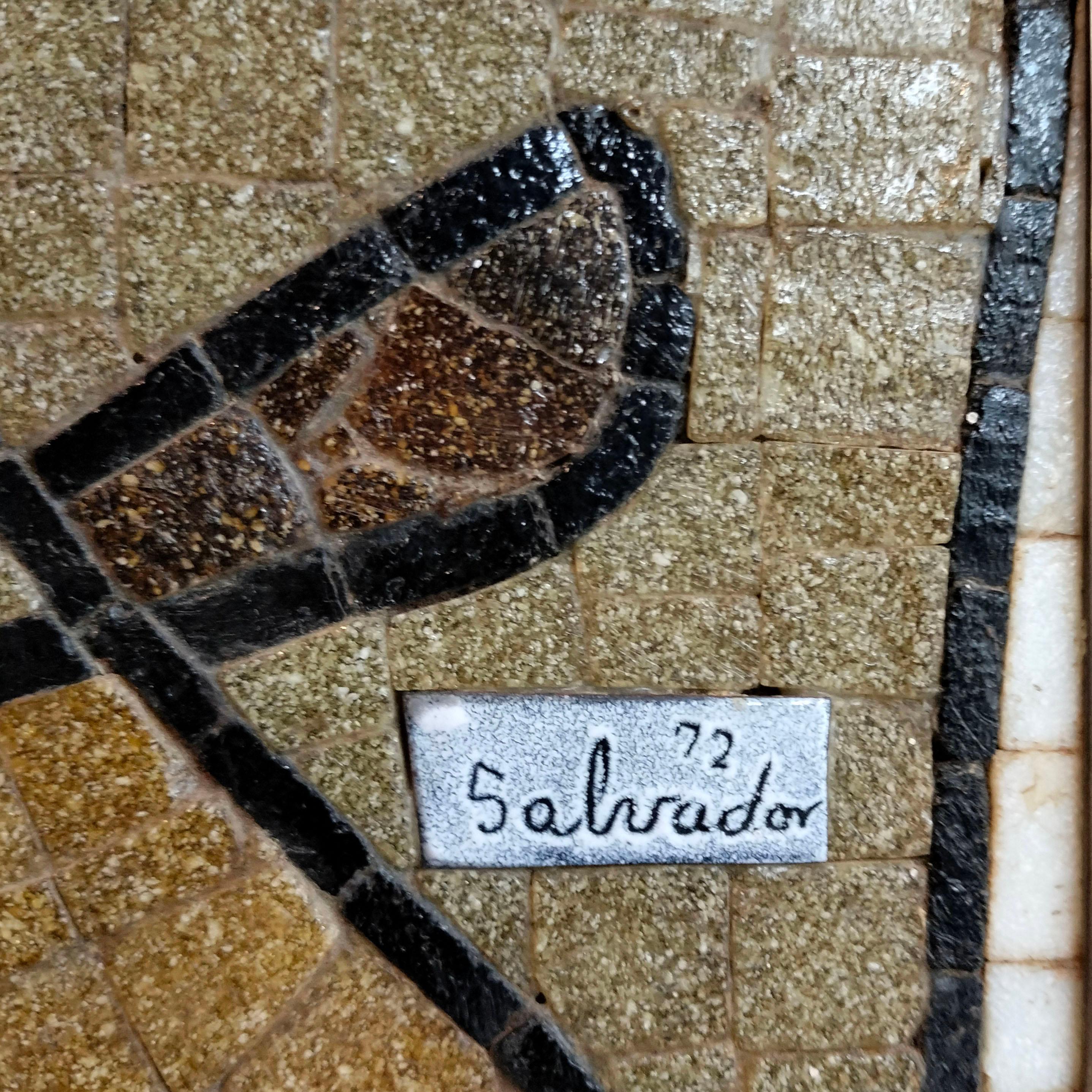 Salvador Terán Mosaïque mexicaine MCM Portrait de femme Bon état - En vente à Mexico City, MX