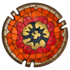 Salvador Teran Mosaic Tile and Brass Ashtray 1950s