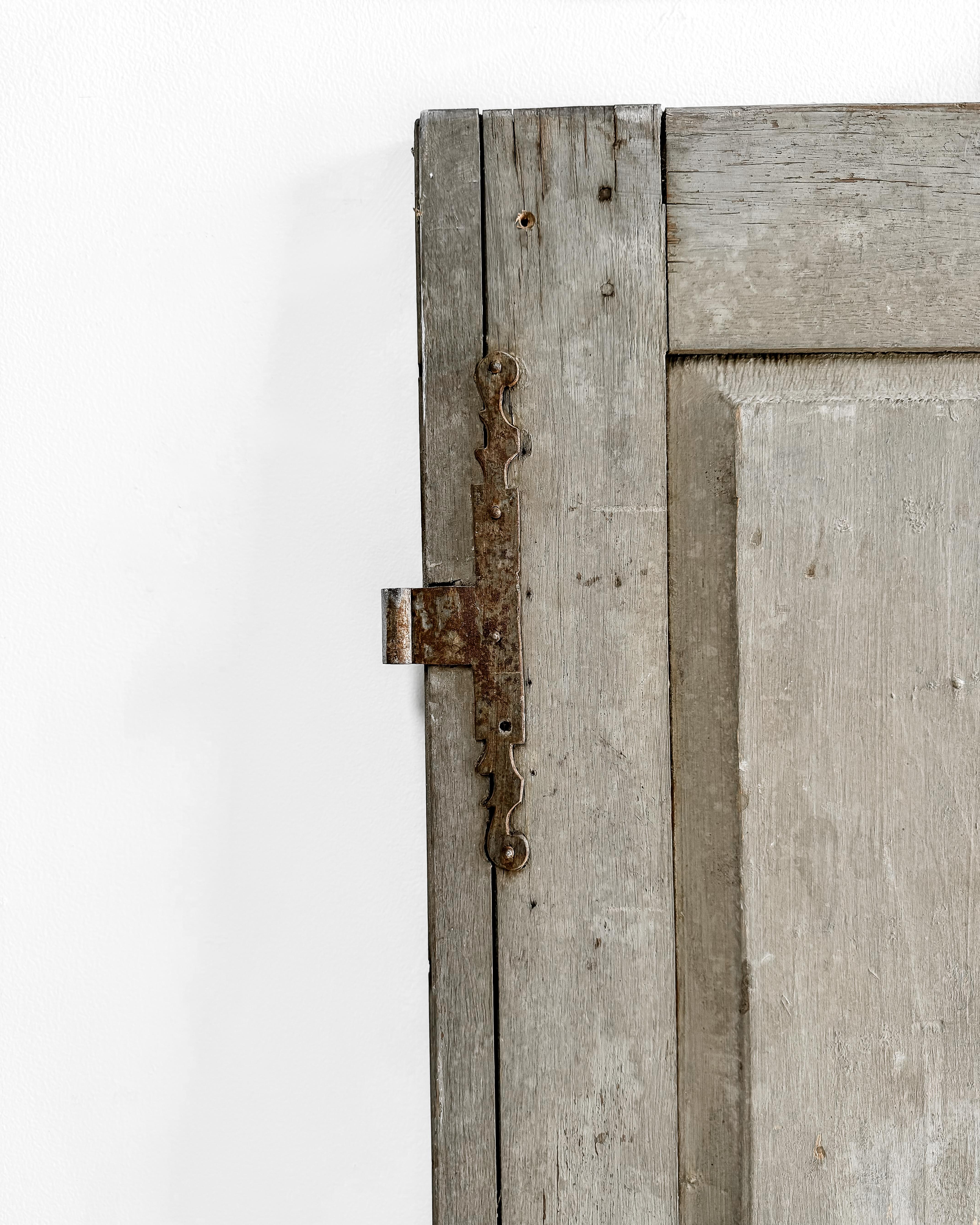 Salvaged 19th Century Paneled French Shutter 6