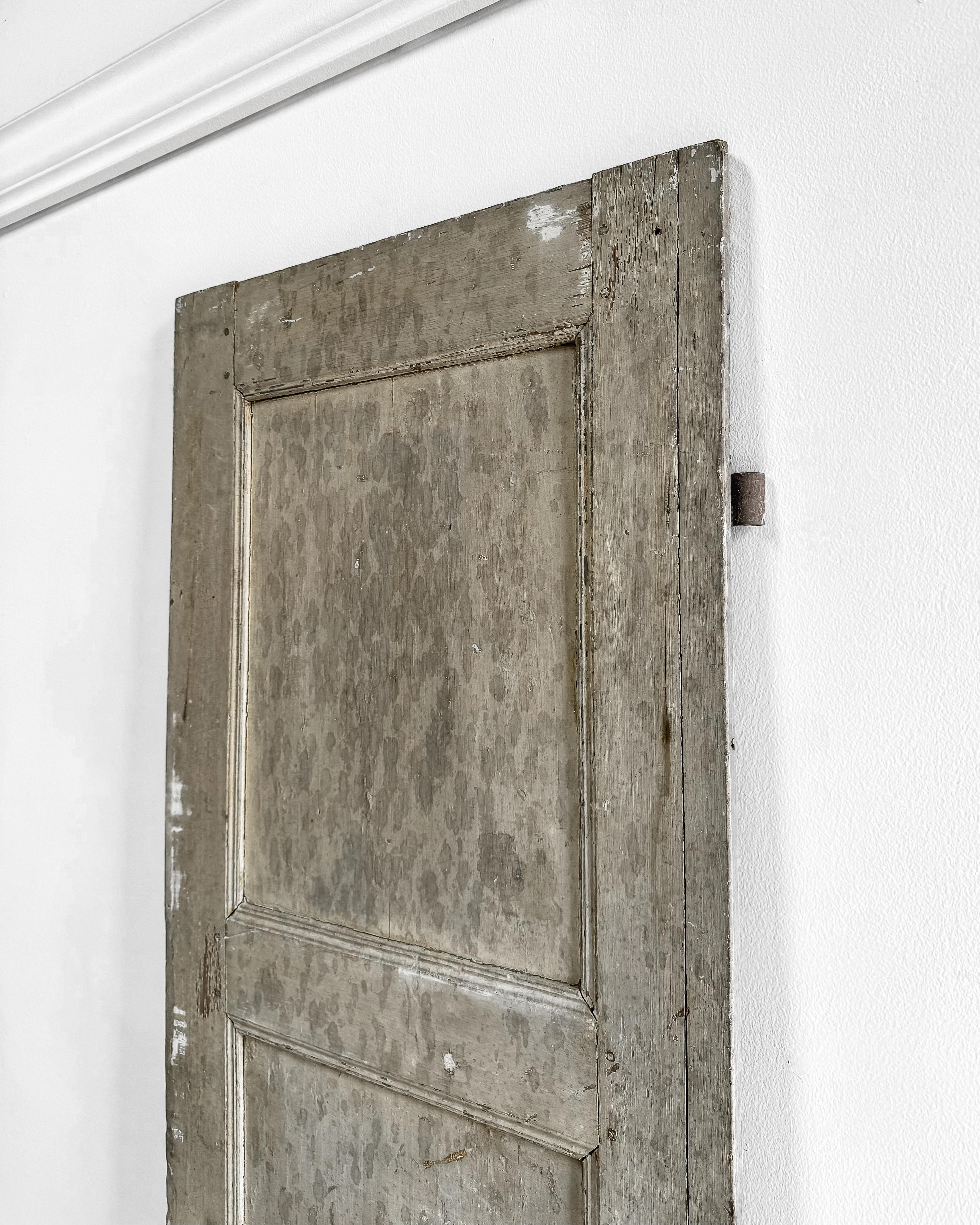 Salvaged 19th Century Paneled French Shutter In Good Condition In Mckinney, TX