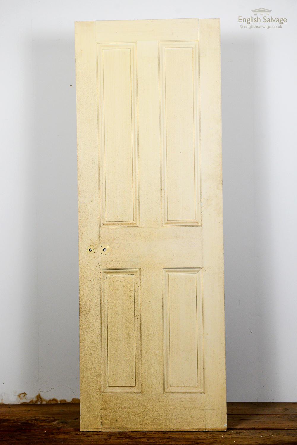 European Salvaged 4 Panel Painted Door, 20th Century For Sale