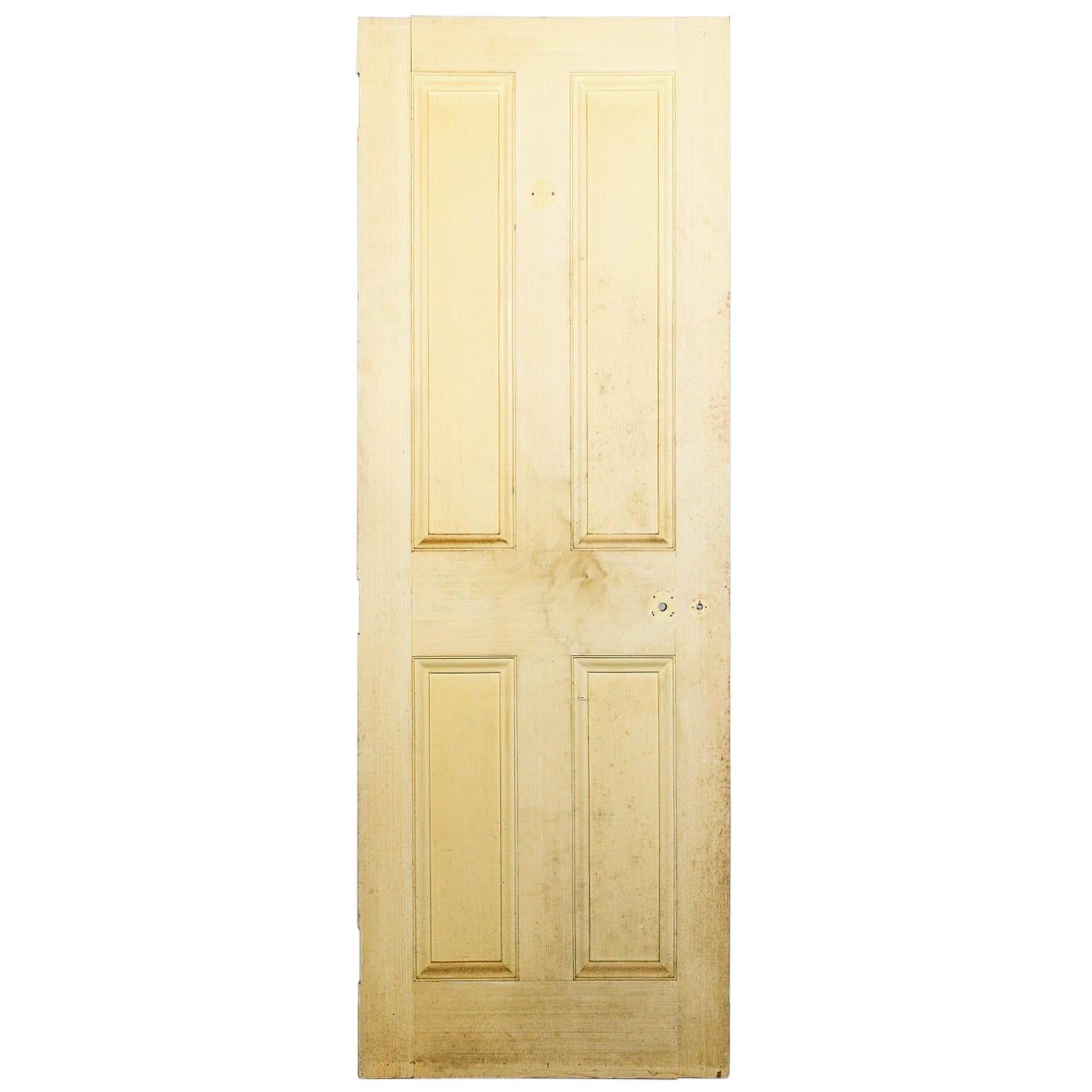 Salvaged 4 Panel Painted Door, 20th Century For Sale