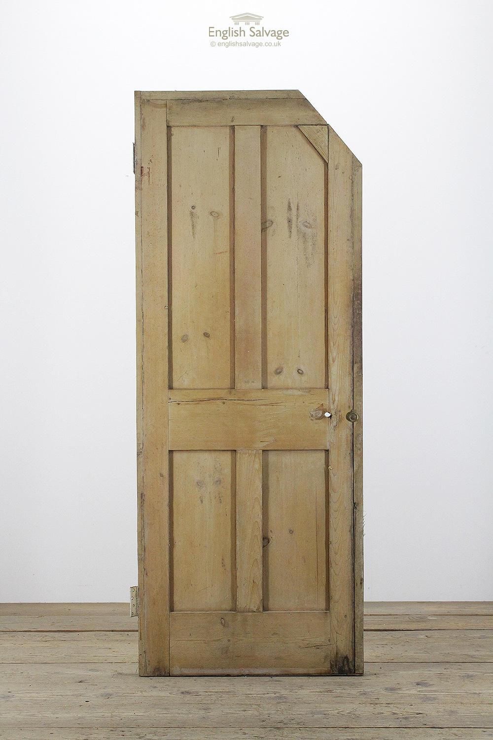 European Salvaged 4 Panel Pine Door, 20th Century For Sale