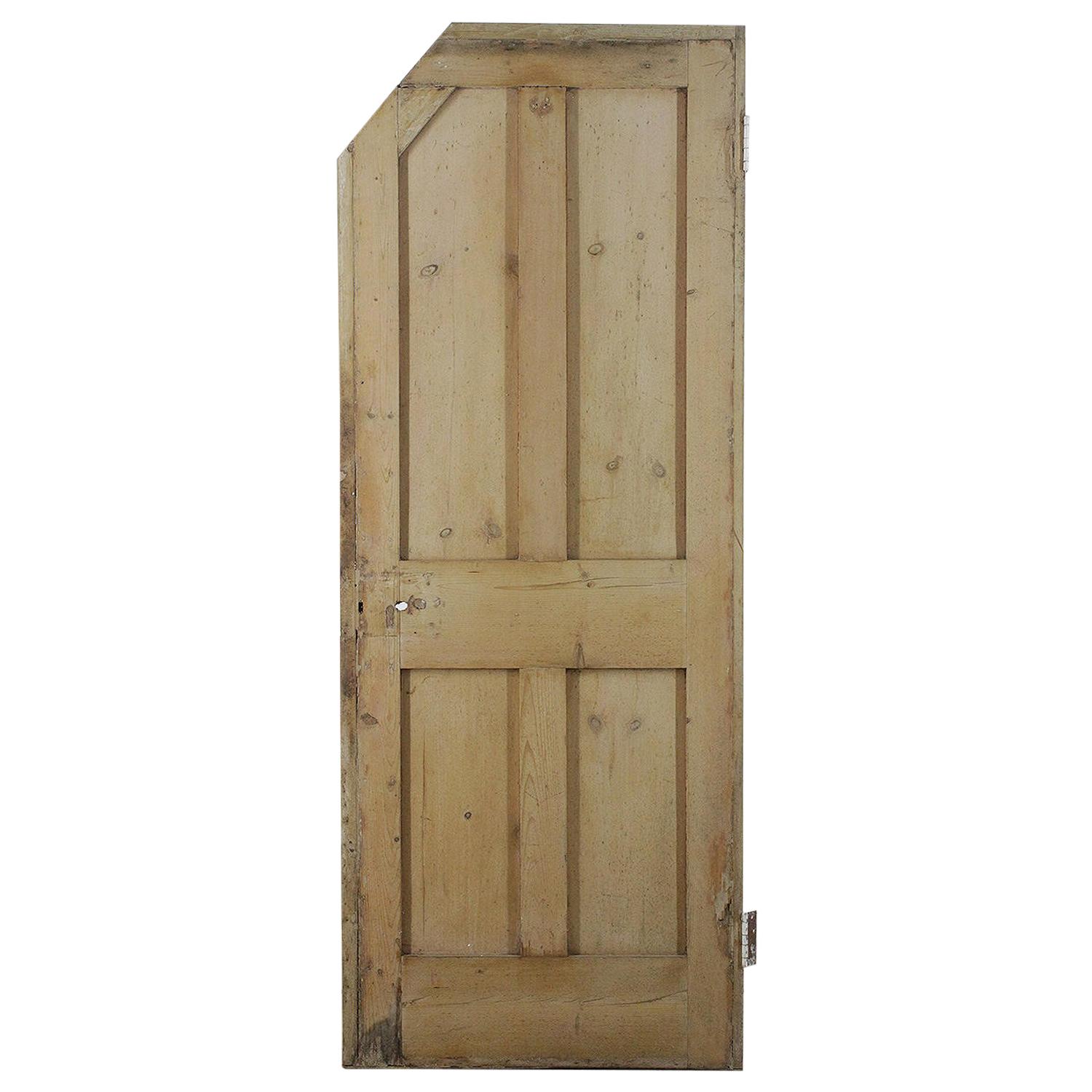 Salvaged 4 Panel Pine Door, 20th Century For Sale