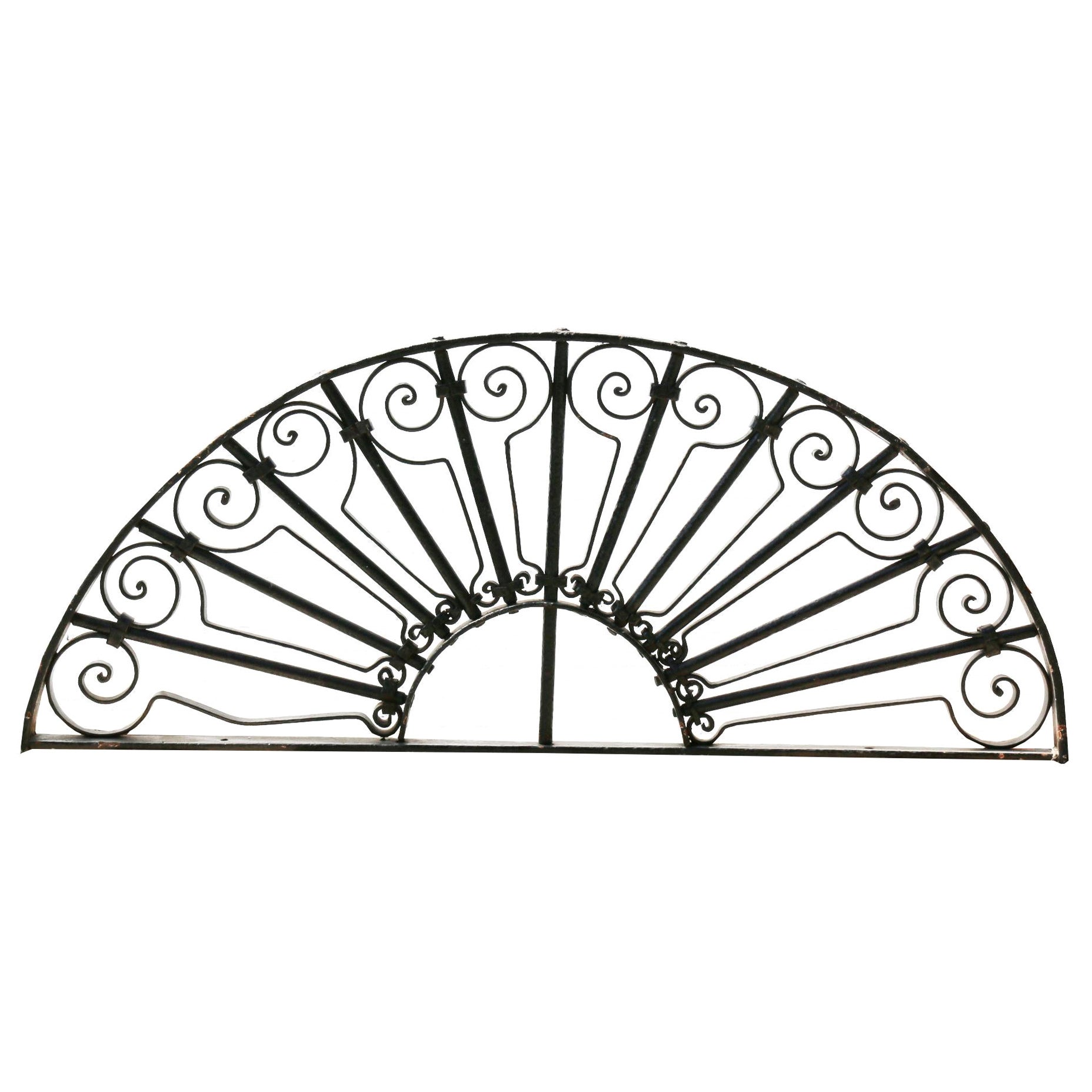 Salvaged Antique Wrought Iron Window