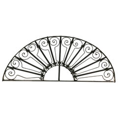 Salvaged Antique Wrought Iron Window