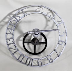 Salvaged Art Deco Cast Metal Elevator Dial with Floor or Level Indicator Needle