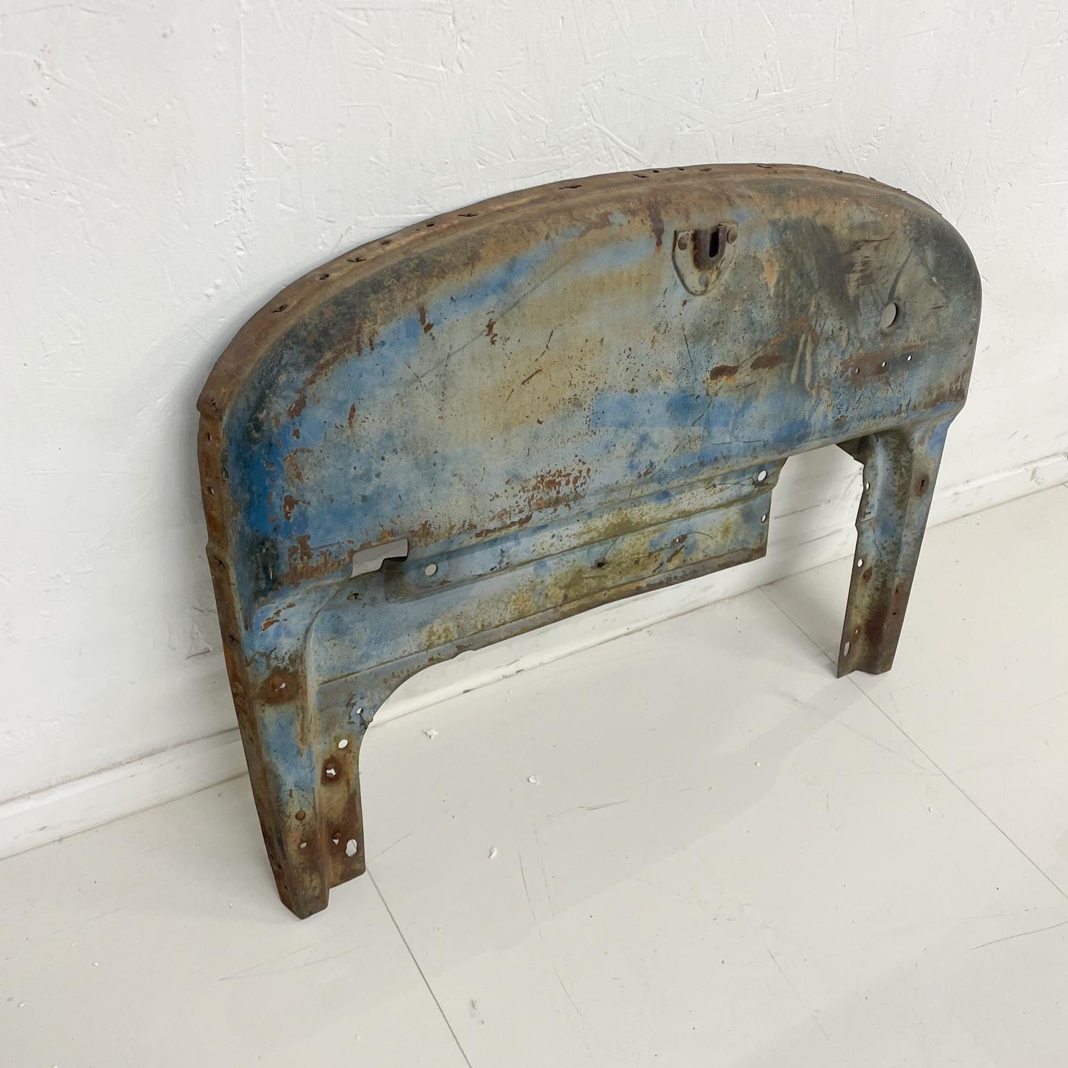 Salvaged Art Industrial Blue Beauty Oxidized Metal Piece Tarnished Distress In Distressed Condition In Chula Vista, CA