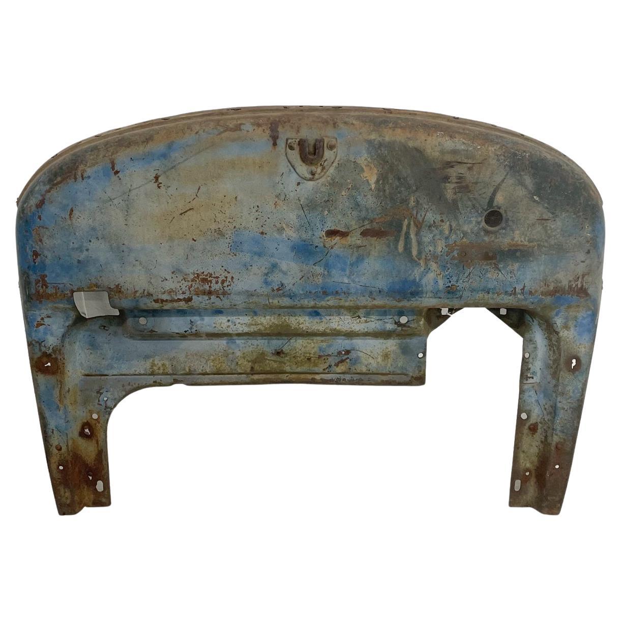 Salvaged Art Industrial Blue Beauty Oxidized Metal Piece Tarnished Distress