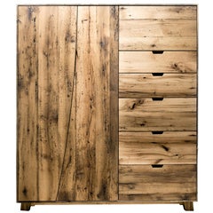 Salvaged Barn Wardrobe in Reclaimed White Oak by Hopes Woodshop