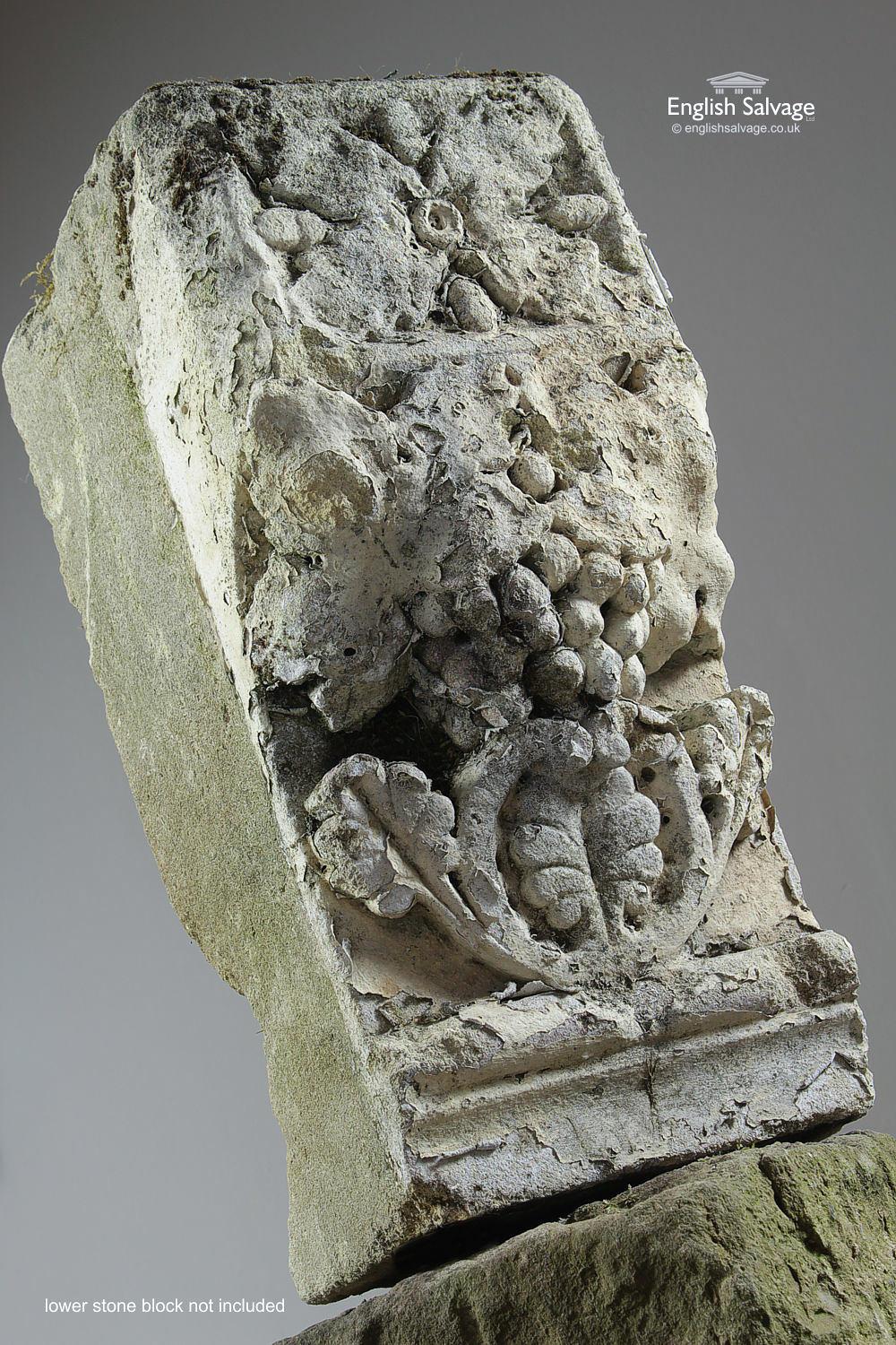 European Salvaged Carved Stone Decorative Corbel, 20th Century For Sale