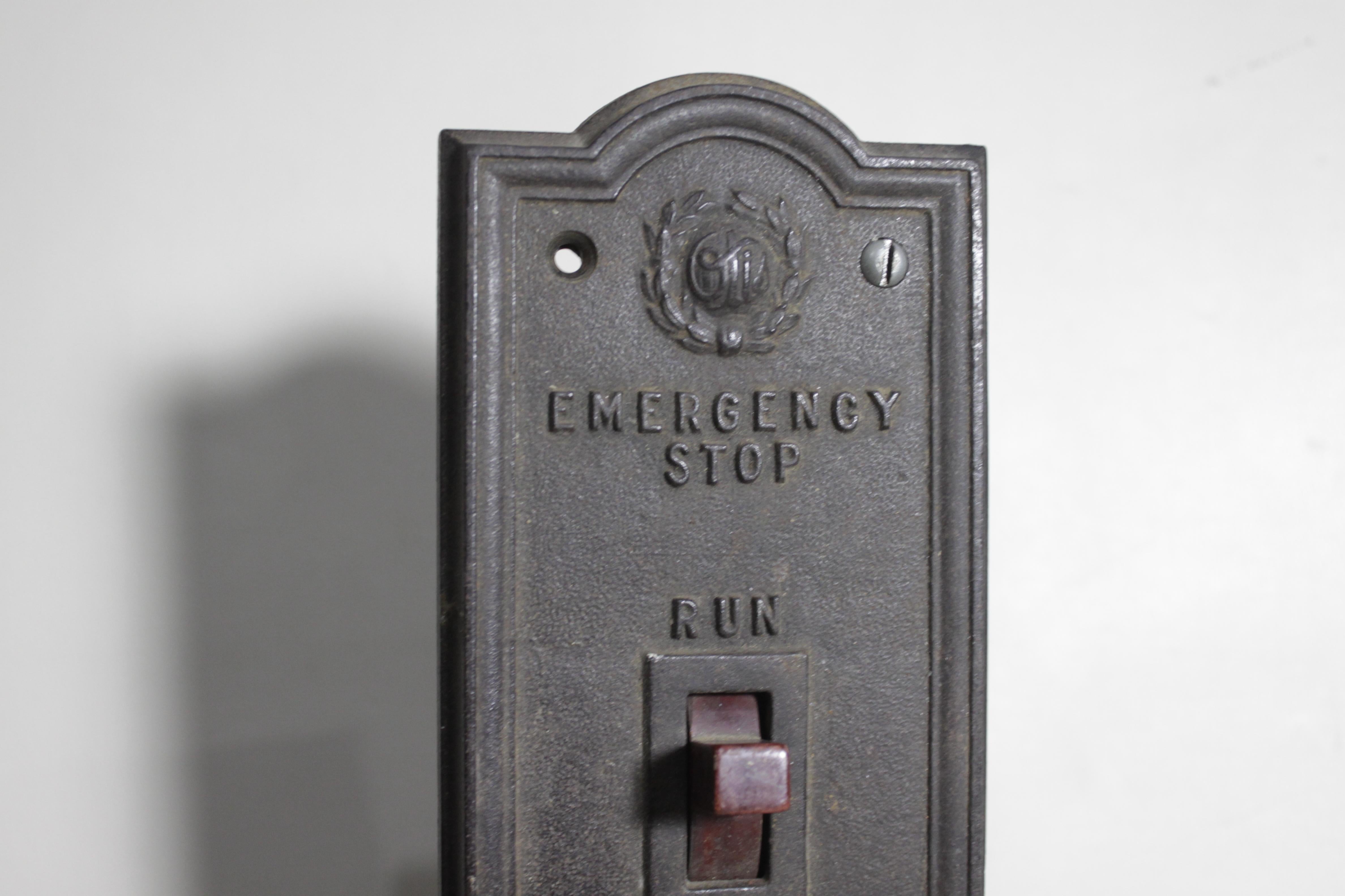 Salvaged Commercial Art Deco Cast Bronze Elevator Dial & Control Box 2