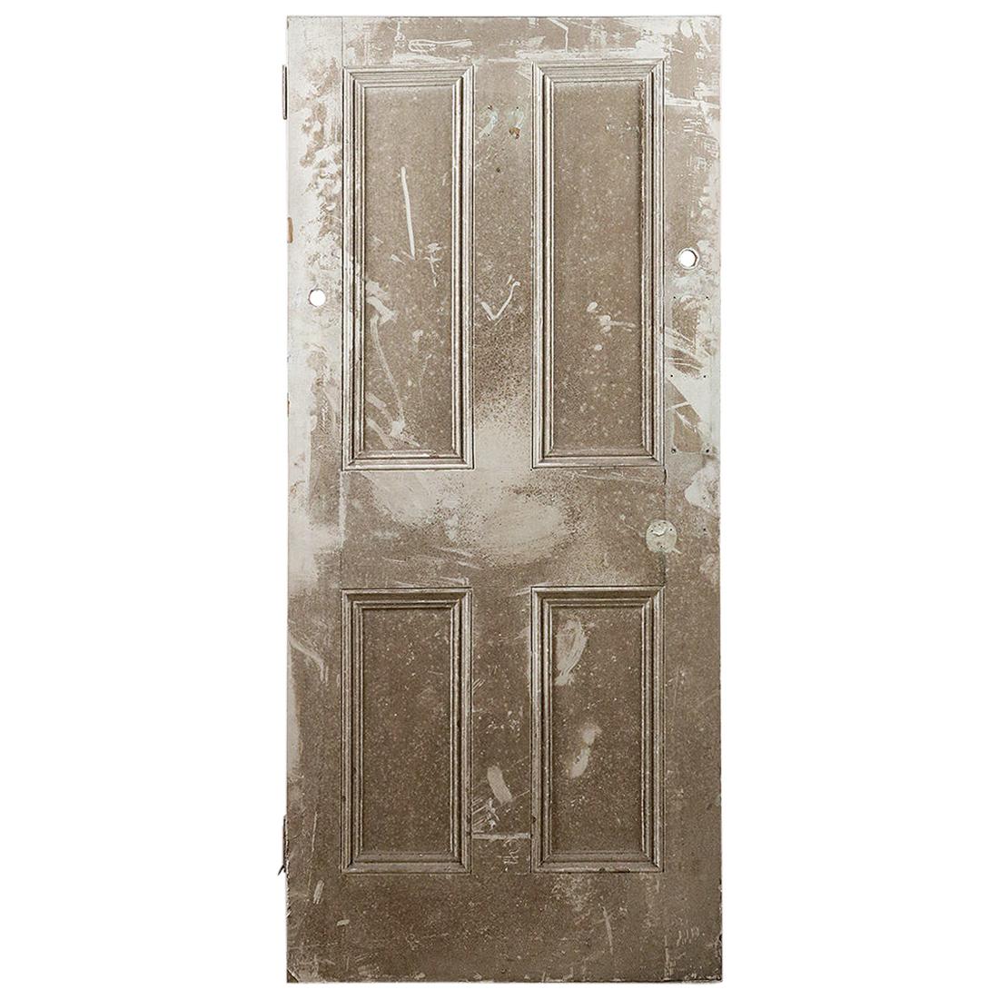 Salvaged Four Panel Pine Victorian Door, 20th Century For Sale