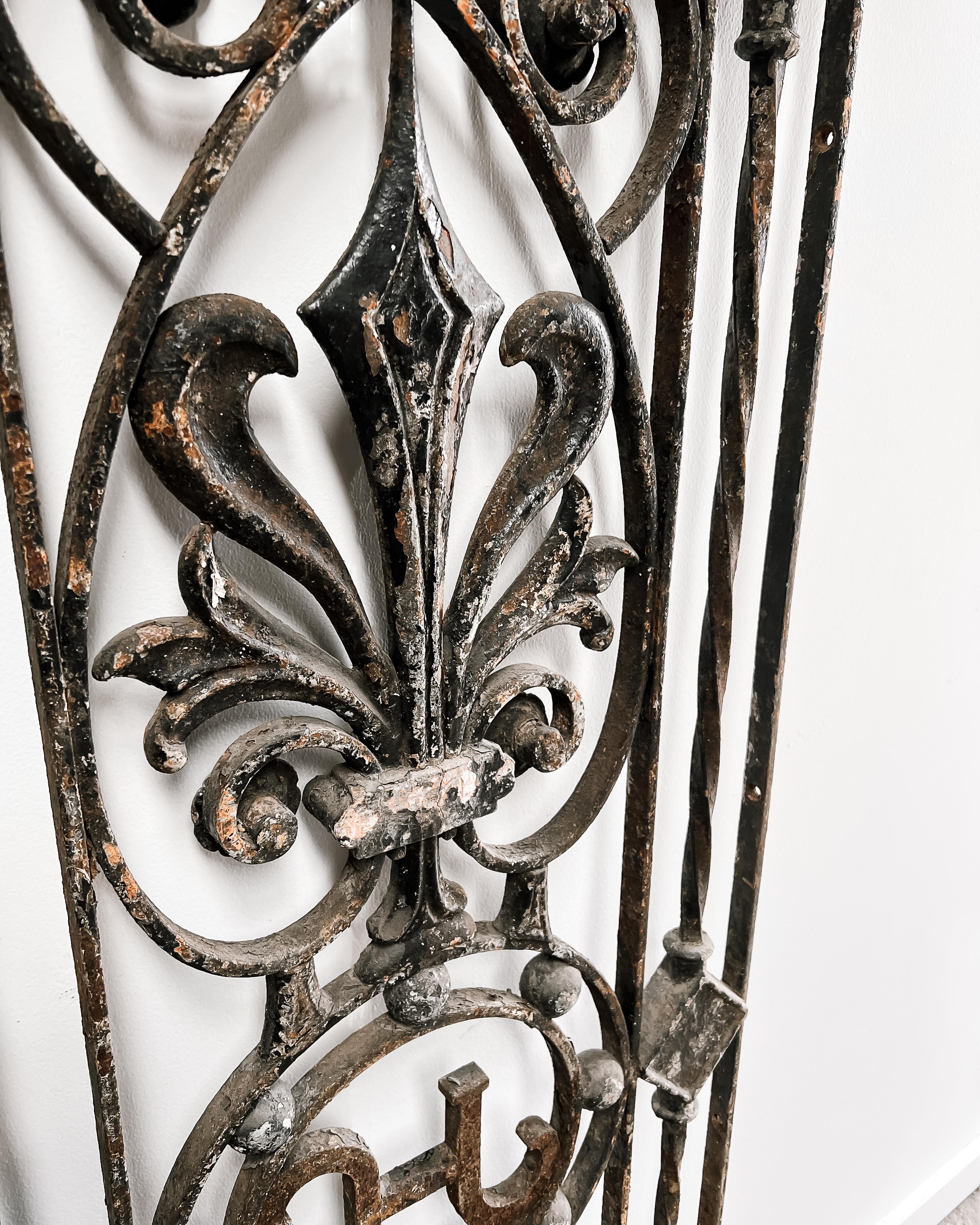 Salvaged French Monogrammed Gate Panel 9