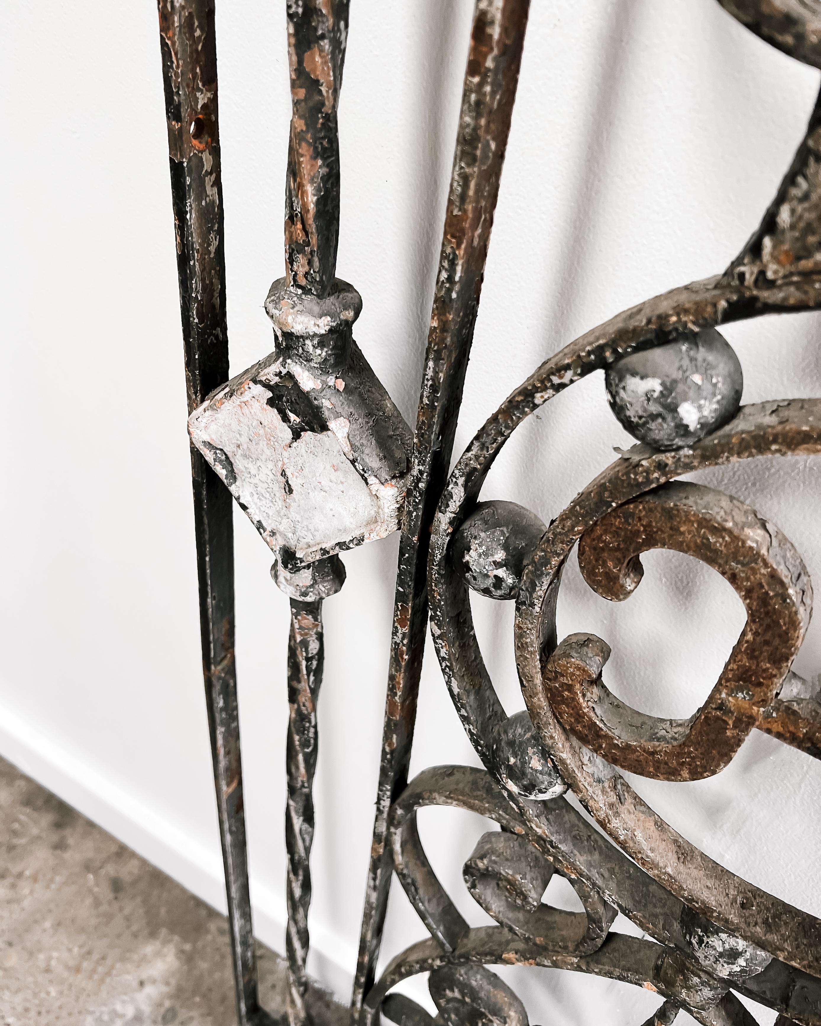Salvaged French Monogrammed Gate Panel 11