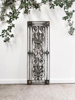 Salvaged French Monogrammed Gate Panel