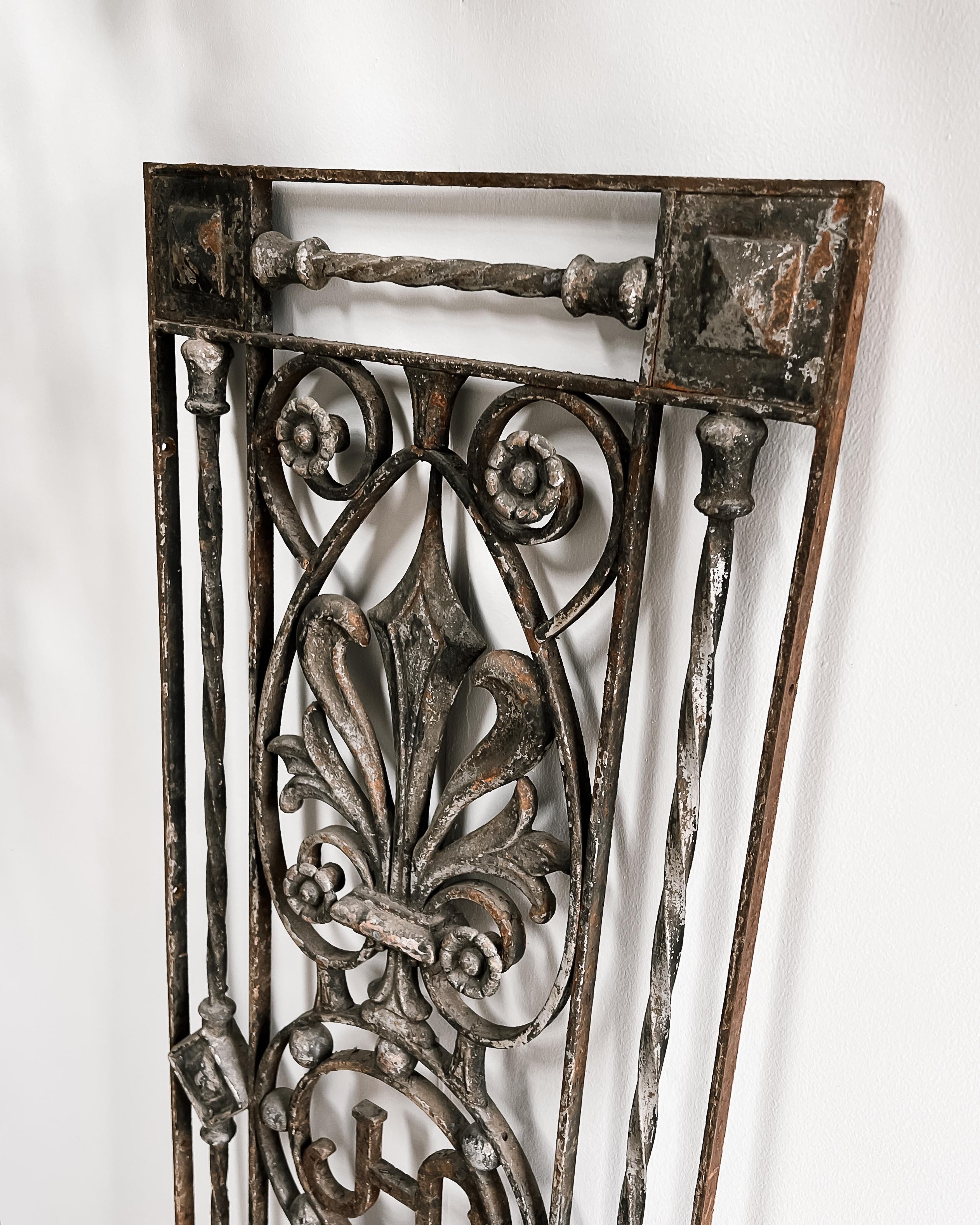 Salvaged French Monogrammed Gate Panel 4