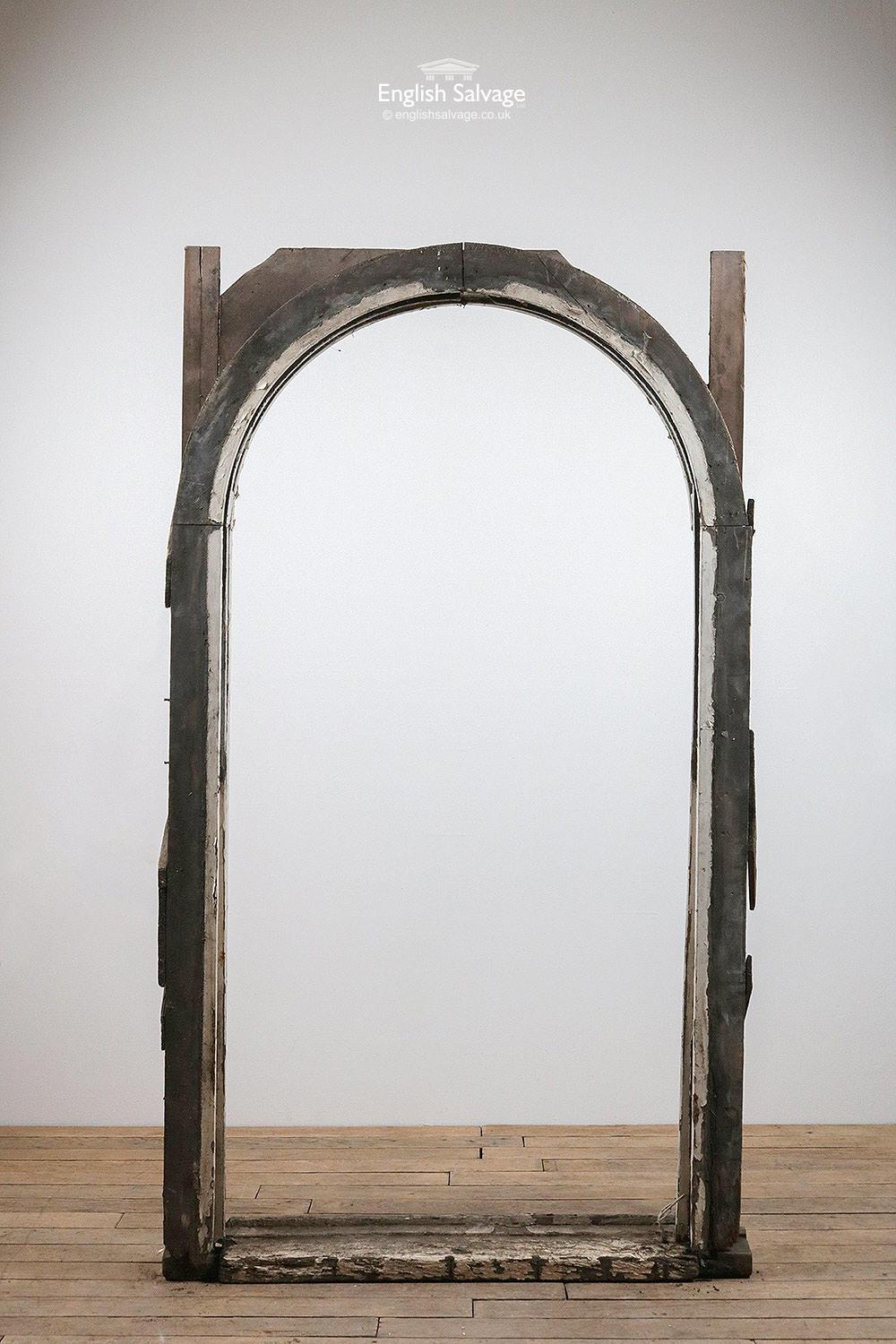 European Salvaged Large Arched Window Frame, 20th Century For Sale