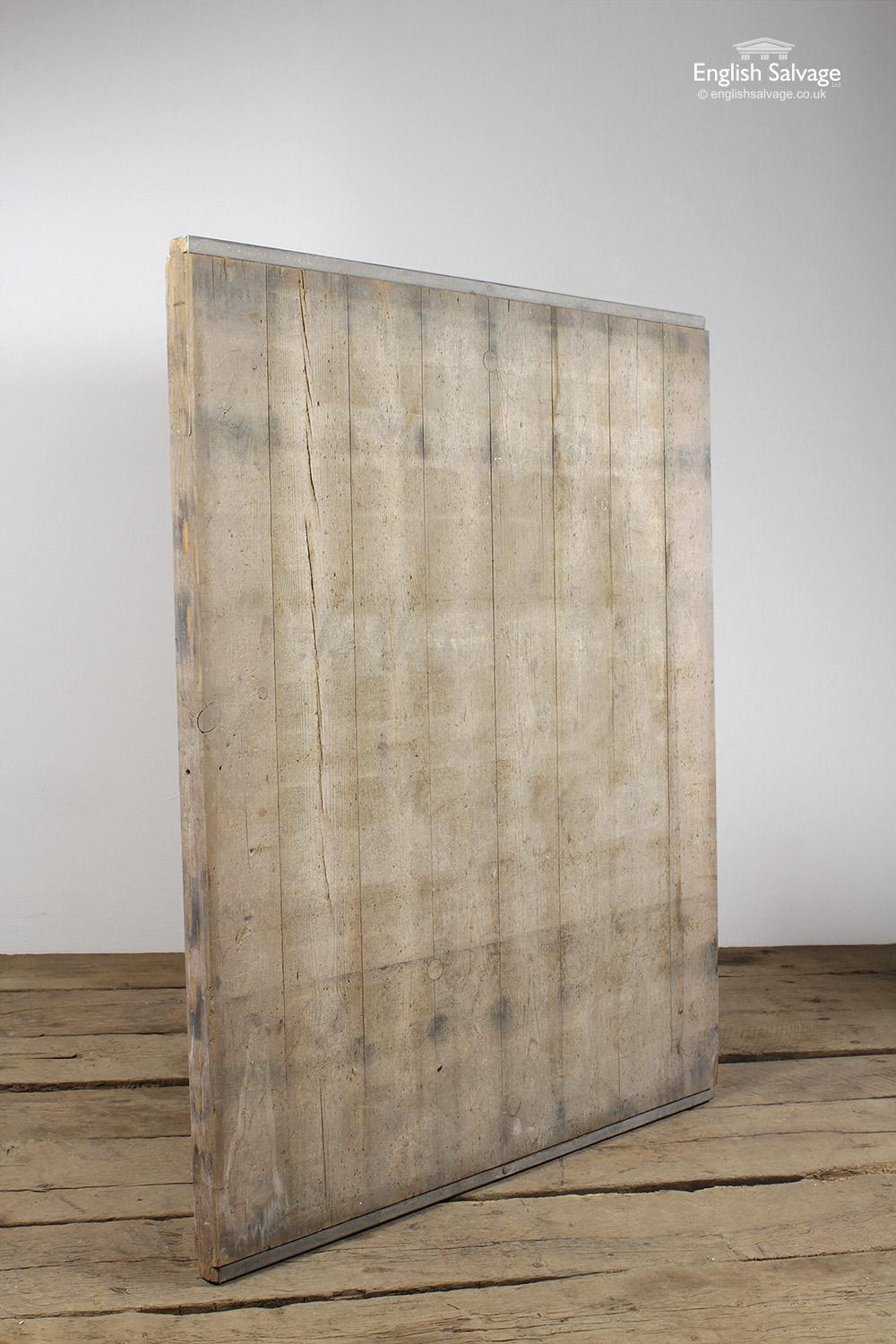 Salvaged Metal End Capped Wood Pottery Boards, 20th Century For Sale 1