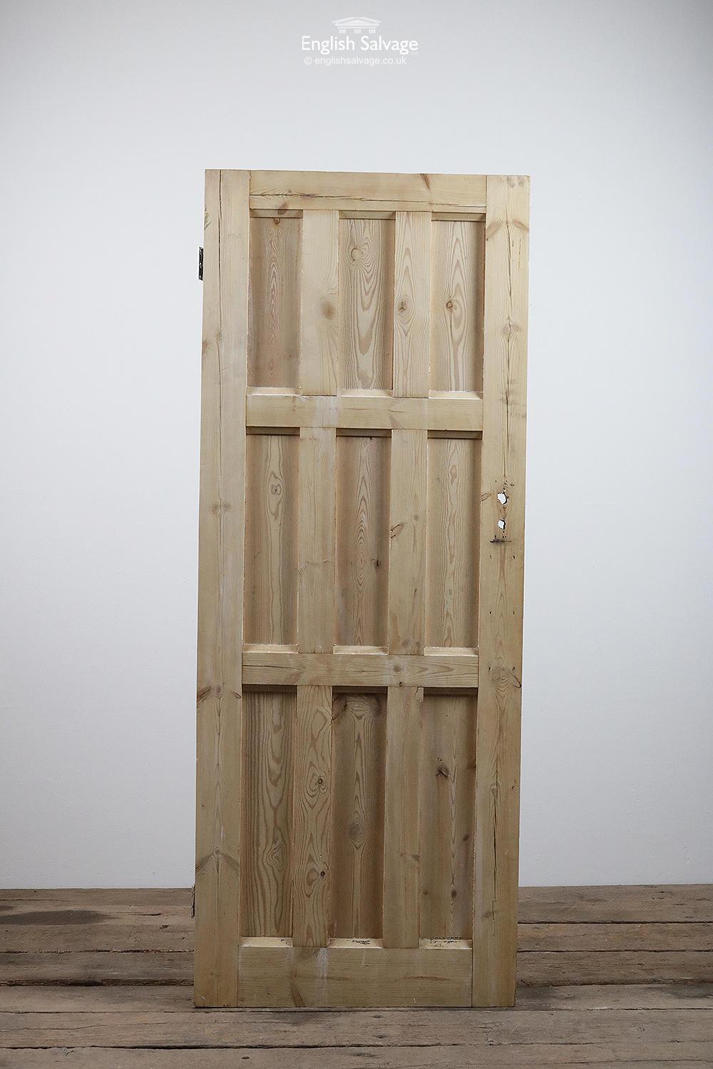 European Salvaged Multi Panel Pine Door, 20th Century For Sale