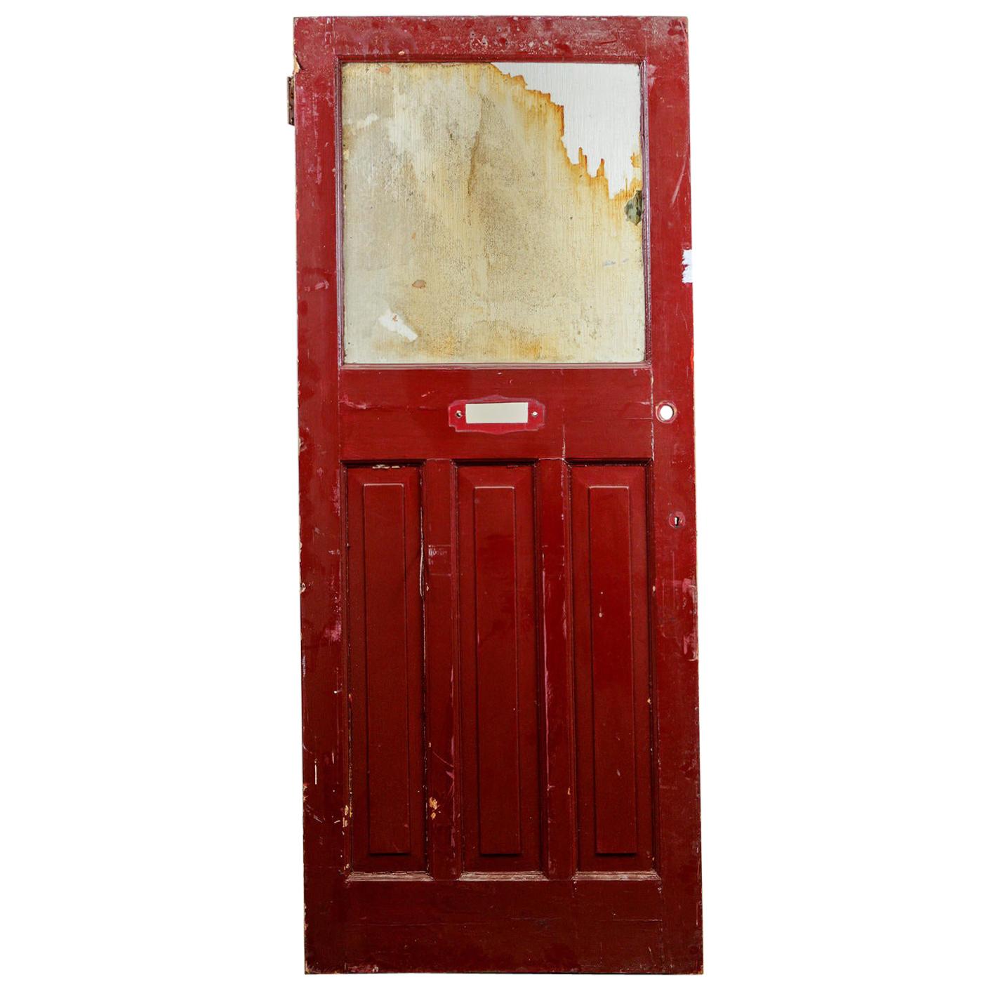 Salvaged One over Three Panel Door, 20th Century For Sale