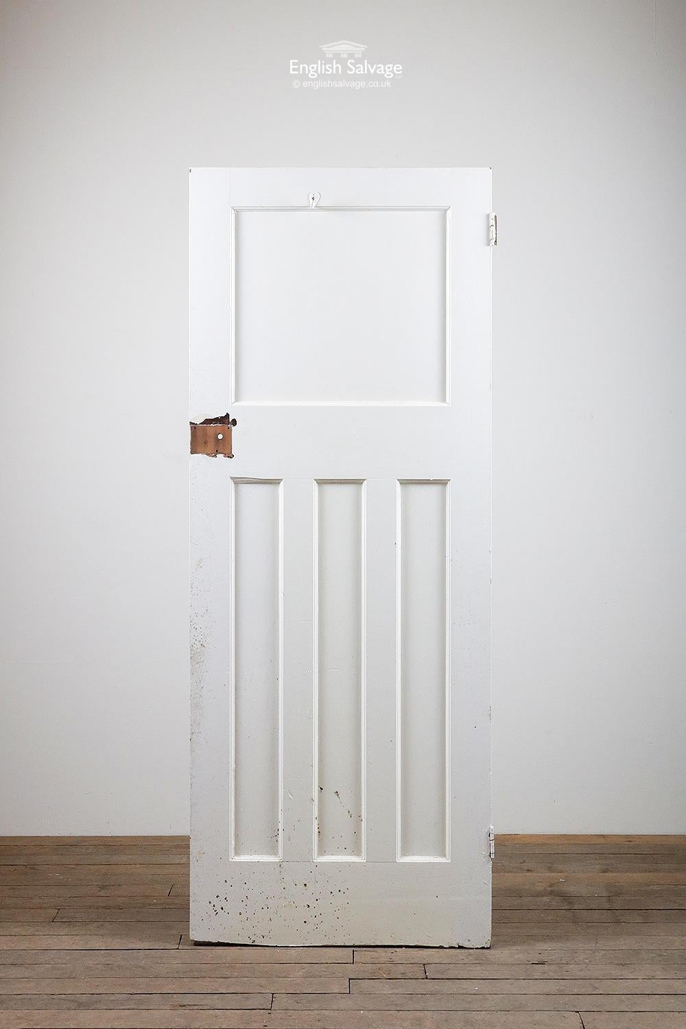 Salvaged One over Three White Door, 20th Century In Good Condition For Sale In London, GB
