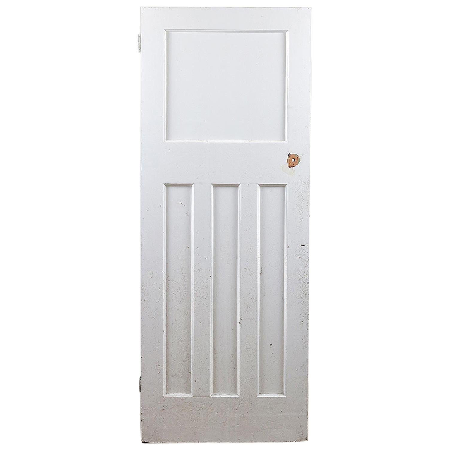 Salvaged One over Three White Door, 20th Century For Sale