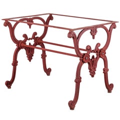 Salvaged Ornate Cast Iron Table Base, 20th Century