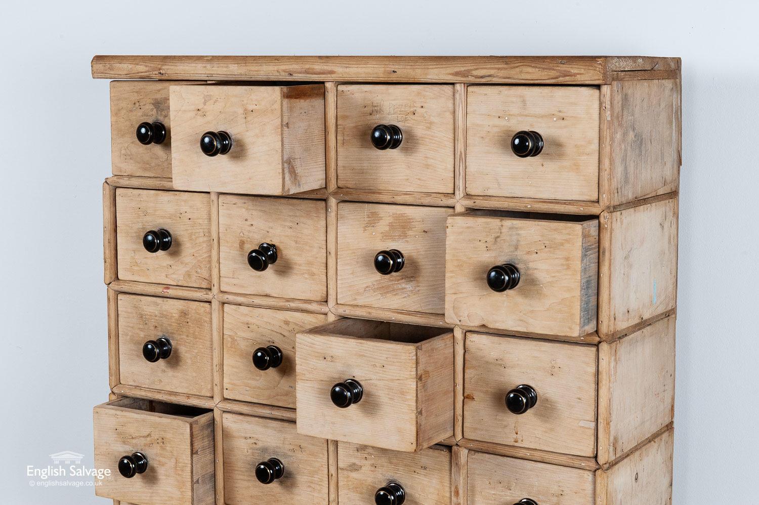 Salvaged Pine Chest of 48 Drawers, 20th Century In Good Condition For Sale In London, GB