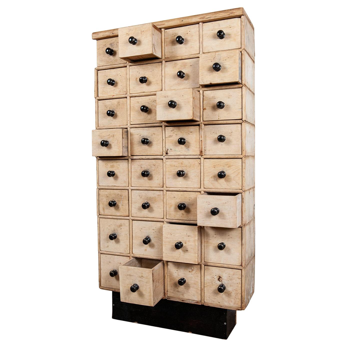 Salvaged Pine Chest of 48 Drawers, 20th Century For Sale